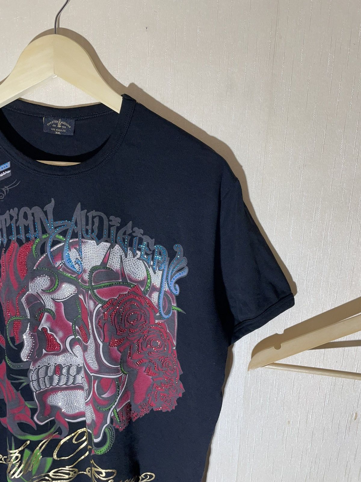 Christian Audigier × Ed Hardy × Vintage Christian Audigier Ed hardy Japanese streetwear T shirt Size US XL / EU 56 / 4 - 4 Thumbnail