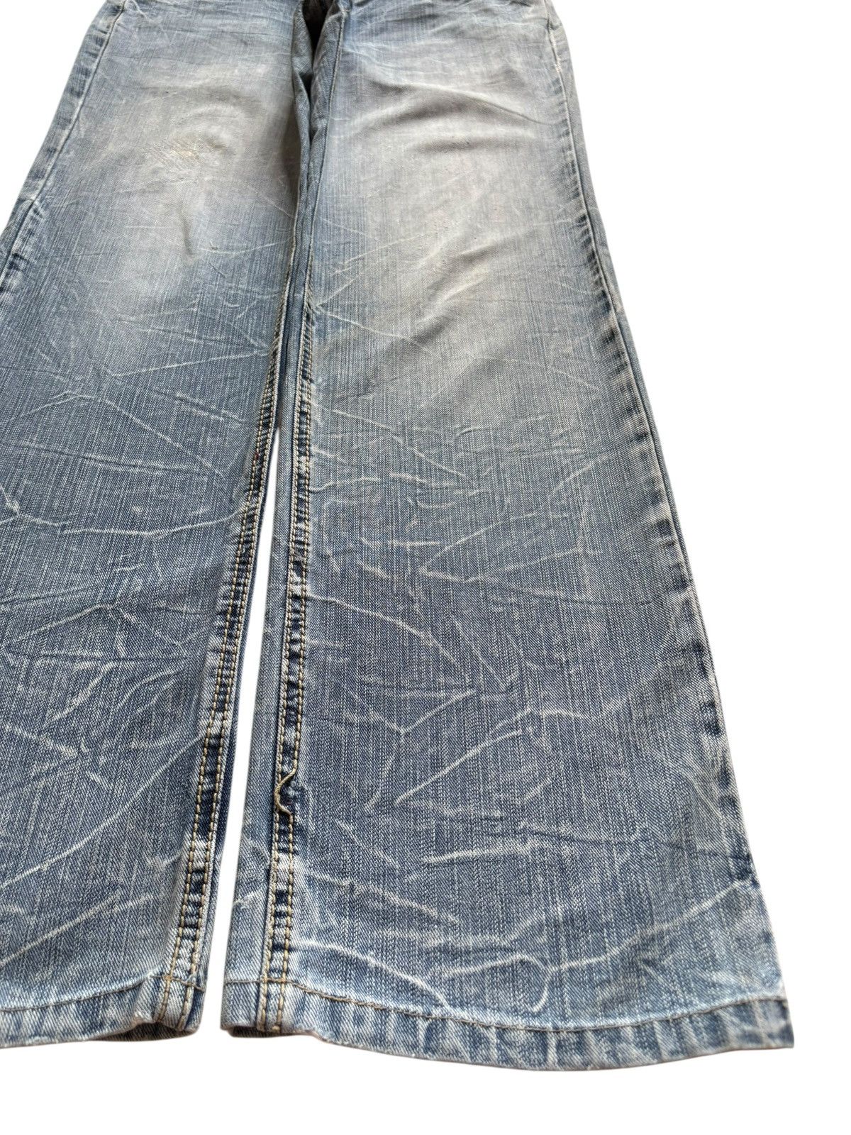 Japanese Brand Vintage Nylaus Embellished Distressed Loose Baggy Jeans Size US 32 / EU 48 - 7 Thumbnail