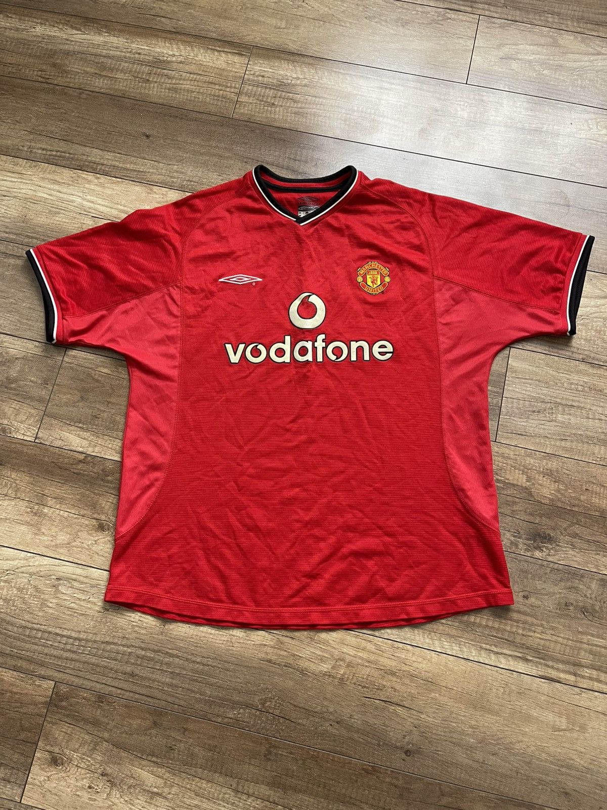 Umbro 2000/2002 Umbro Manchester United Vintage Soccer Jersey Tee Size US XL / EU 56 / 4 - 2 Thumbnail