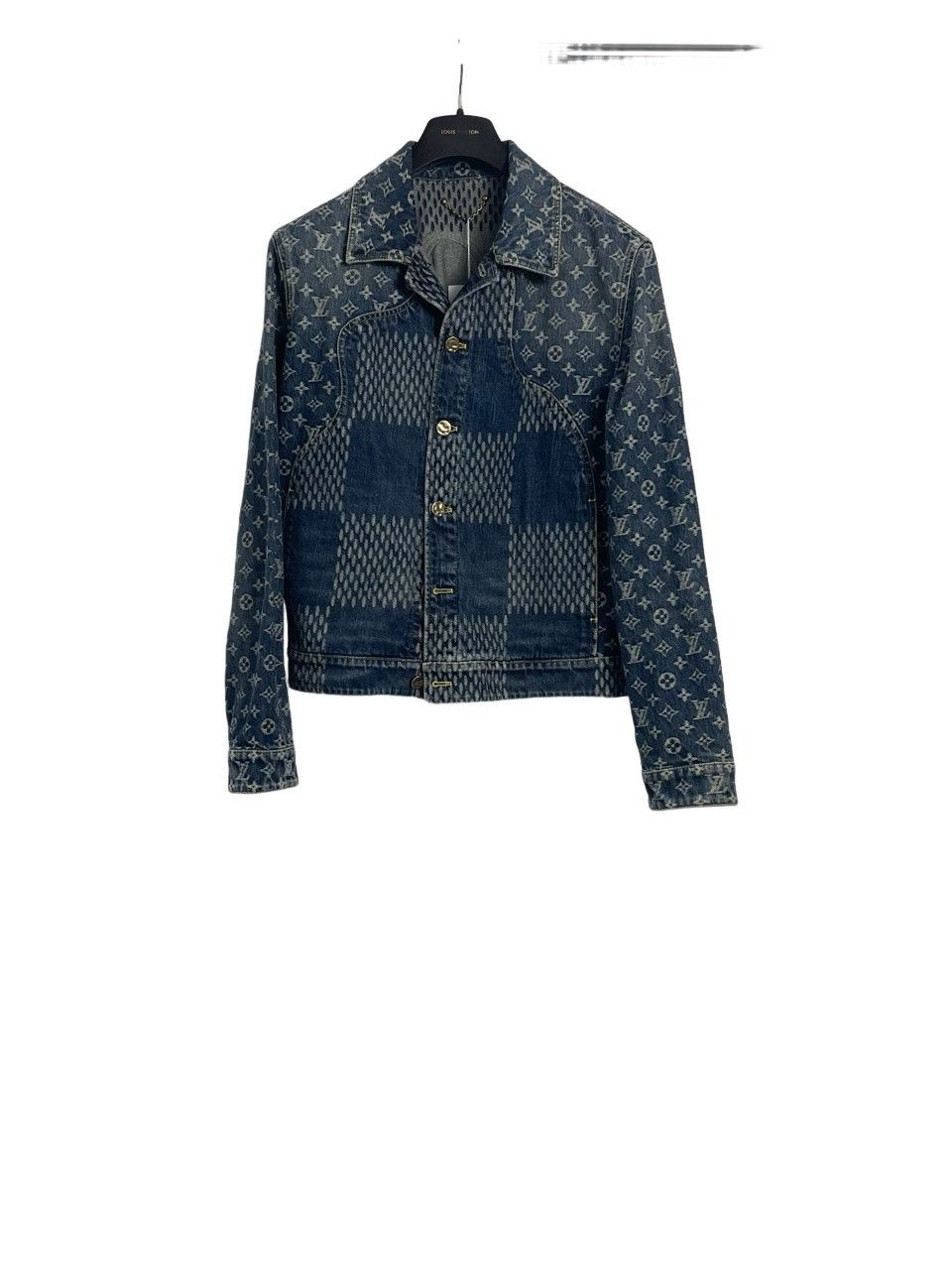 Louis Vuitton × Nigo LOUIS VUITTON x NIGO DENIM PATCHWORK HOODED