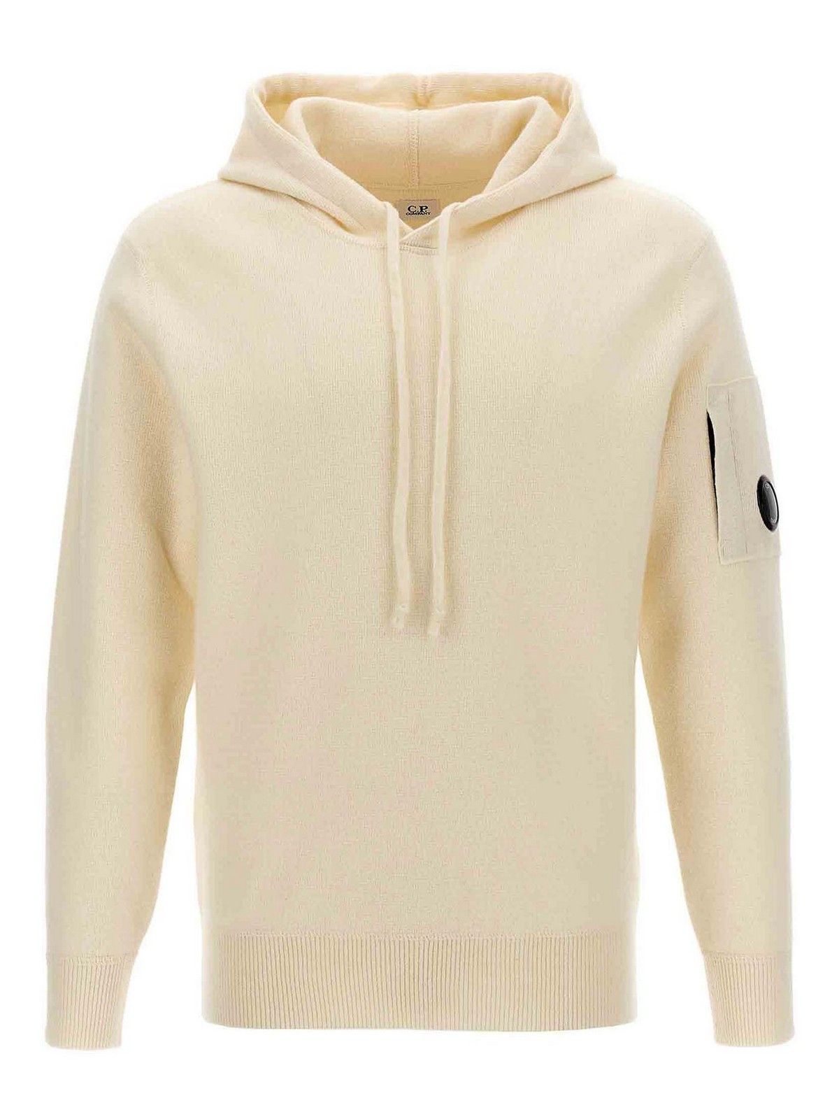C.P. Company o1y1224 Hooded Sweater in Ivory Size US M / EU 48-50 / 2 - 1 Thumbnail