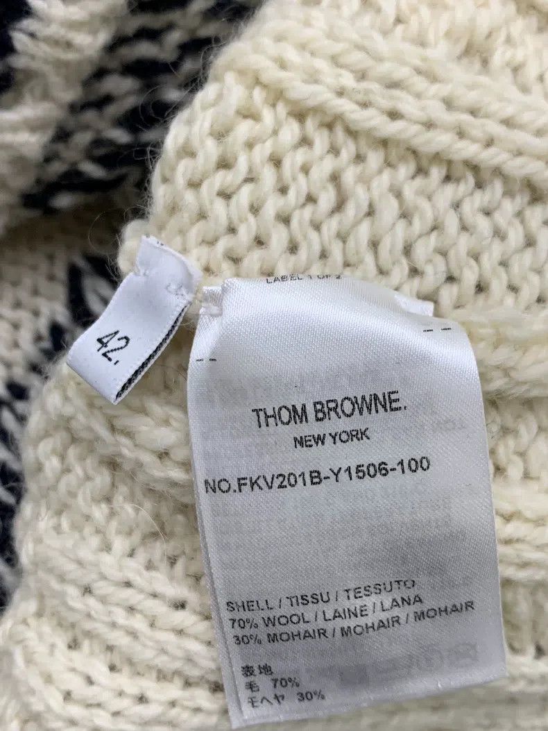 Thom Browne Thom Browne Black and White Printed Knit Vest Size US XS / EU 42 / 0 - 5 Thumbnail
