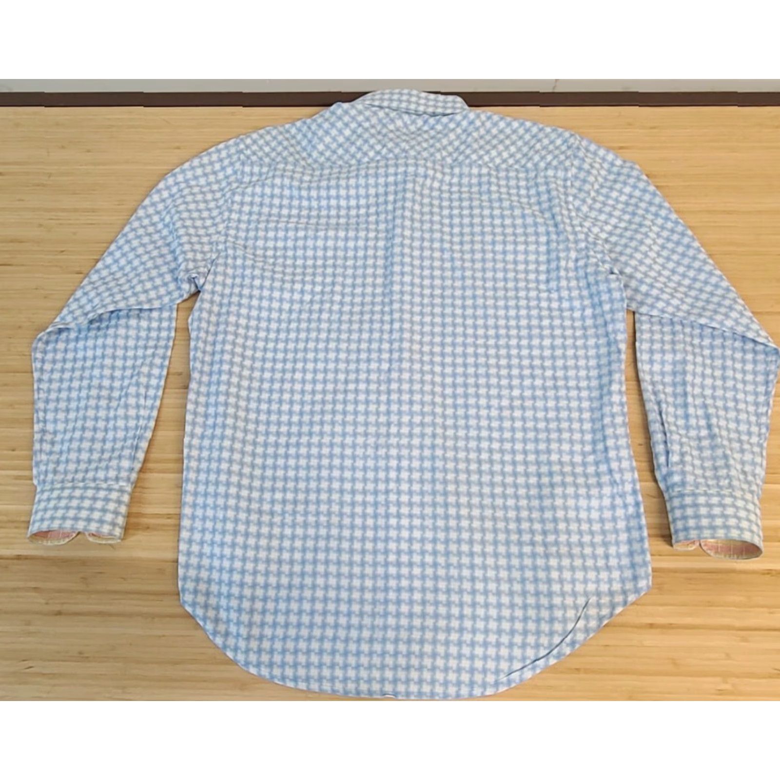 Robert Graham Robert Graham Gingham Plaid Blue White Long Sleeve Button-Up Shirt Size US L / EU 52-54 / 3 - 8 Thumbnail