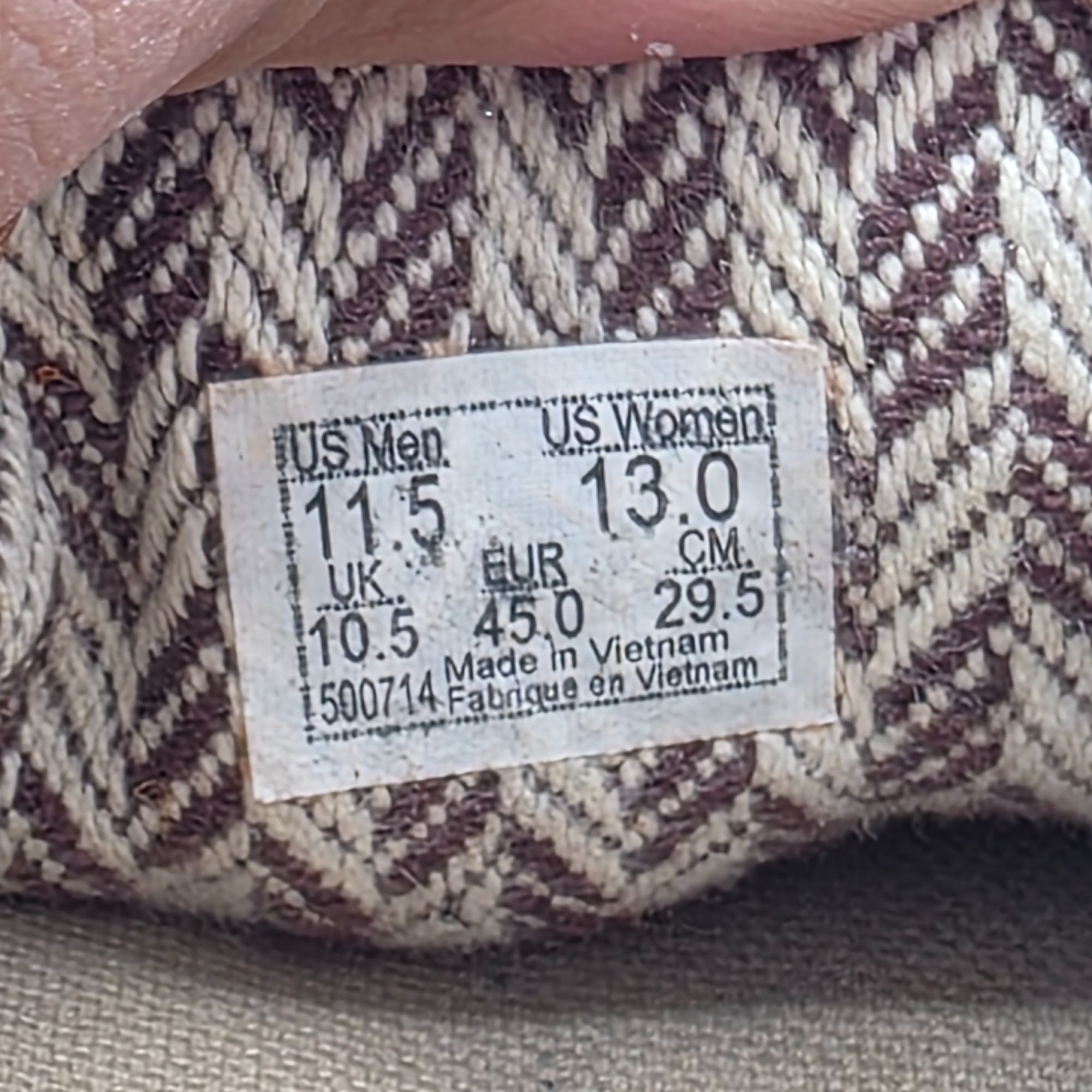 Vans Vans Era 59 C&L Mens Size 11.5 Khaki Chevron Sneaker Shoes C Size US 11.5 / EU 44-45 - 6 Thumbnail
