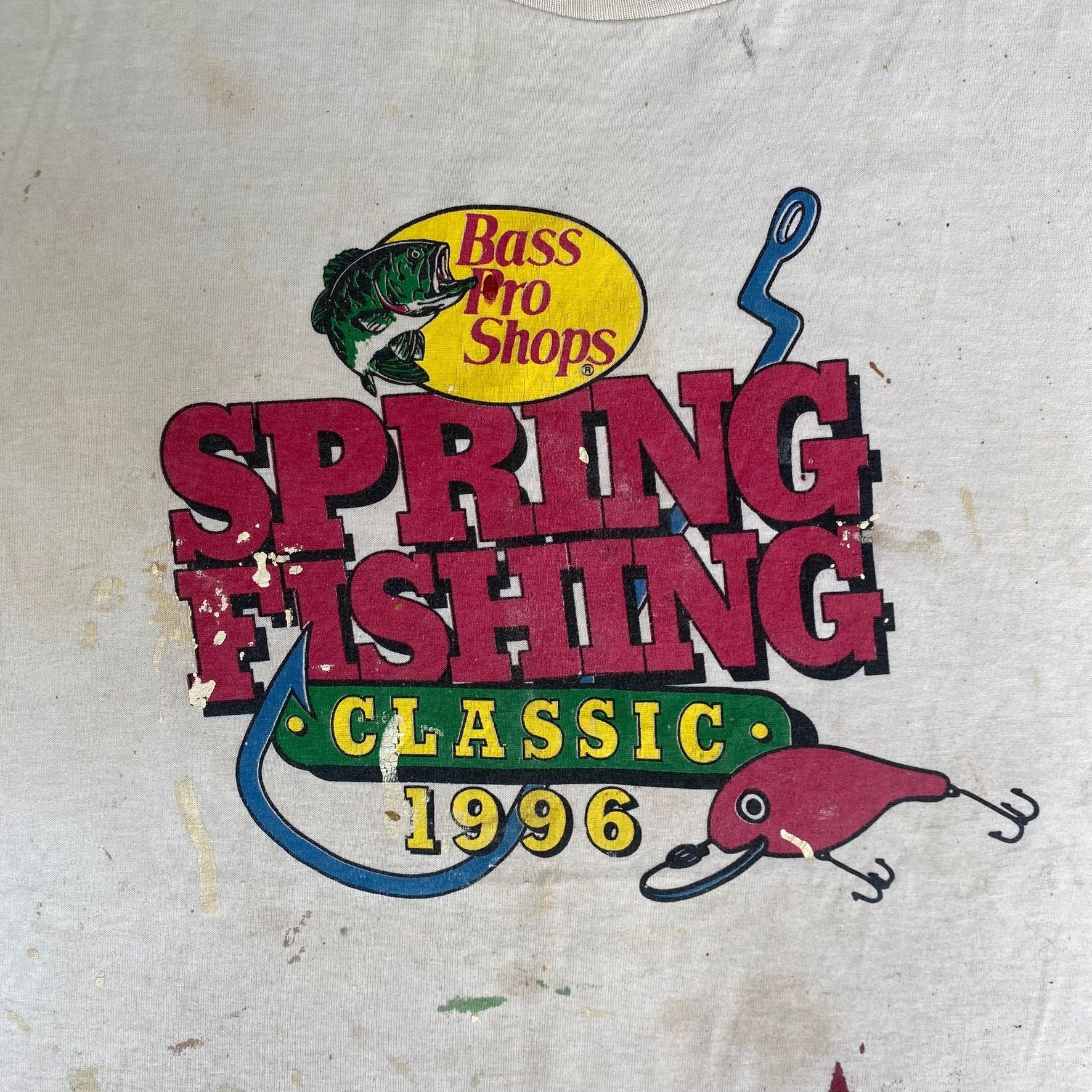 Bass Pro Shops Vintage 90s Bass Pro Shops Shirt Fishing Logo Thrashed Tee Size US XL / EU 56 / 4 - 3 Thumbnail