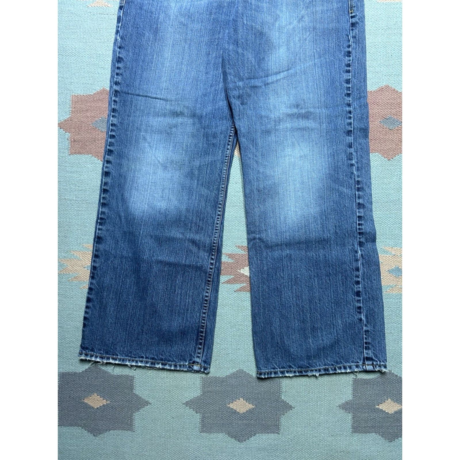 American Eagle Outfitters VINTAGE American Eagle Jeans Distressed Wide Leg Loose Fit Blue 36x29 Mens Denim Baggy 90s Straight"} Size US 36 / EU 52 - 5 Thumbnail