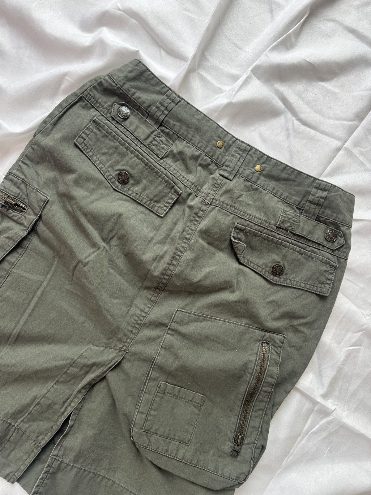 If Six Was Nine Diesel Style Vintage Military Cargo Y2K Skirt Size 29" - 6 Thumbnail