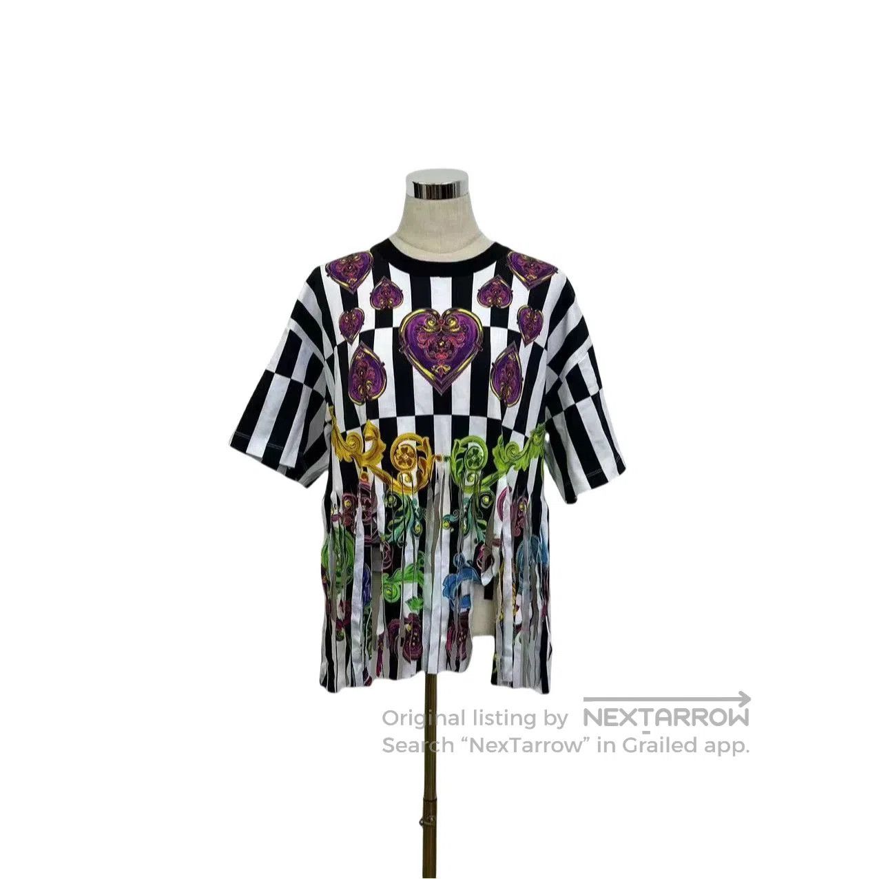 Versace Versace Black White Stripe Fringe Top. Size S / US 4 / IT 40 - 5 Thumbnail