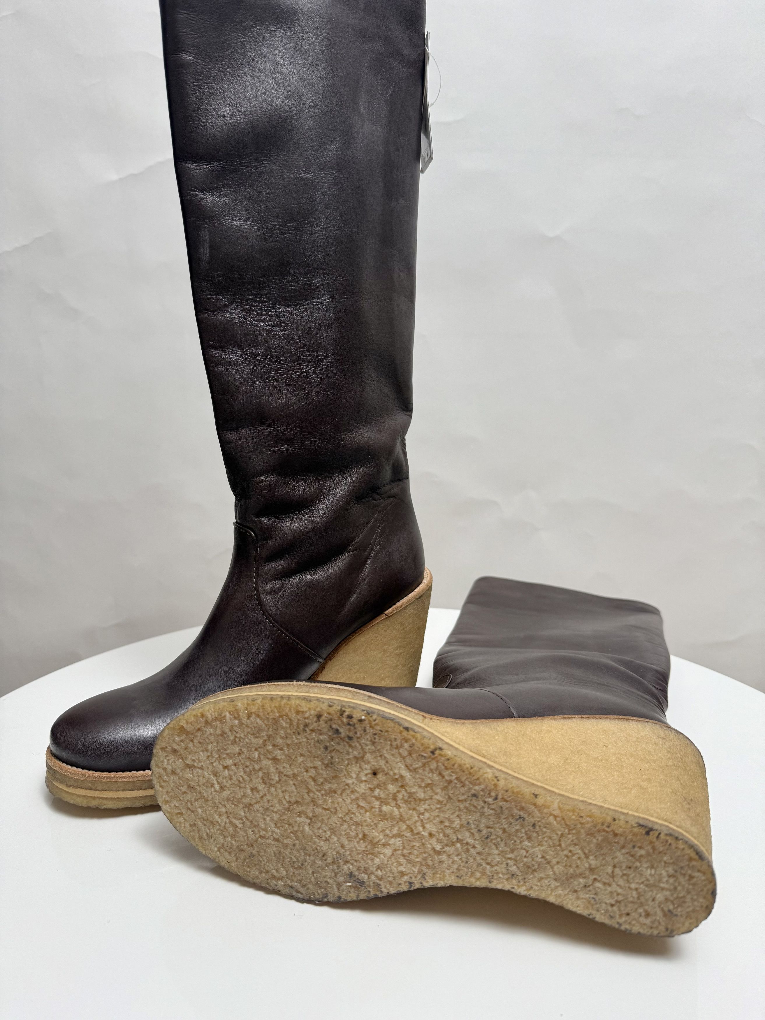 A.P.C. Leather Long Boots Size US 10 / IT 40 - 6 Thumbnail