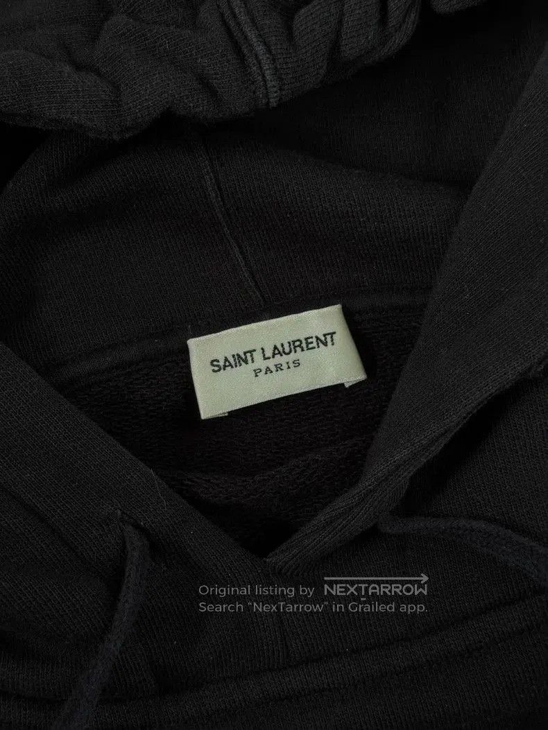 Saint Laurent Paris Saint Laurent Paris Black Hoodie Sweatshirt. Size US L / EU 52-54 / 3 - 3 Thumbnail