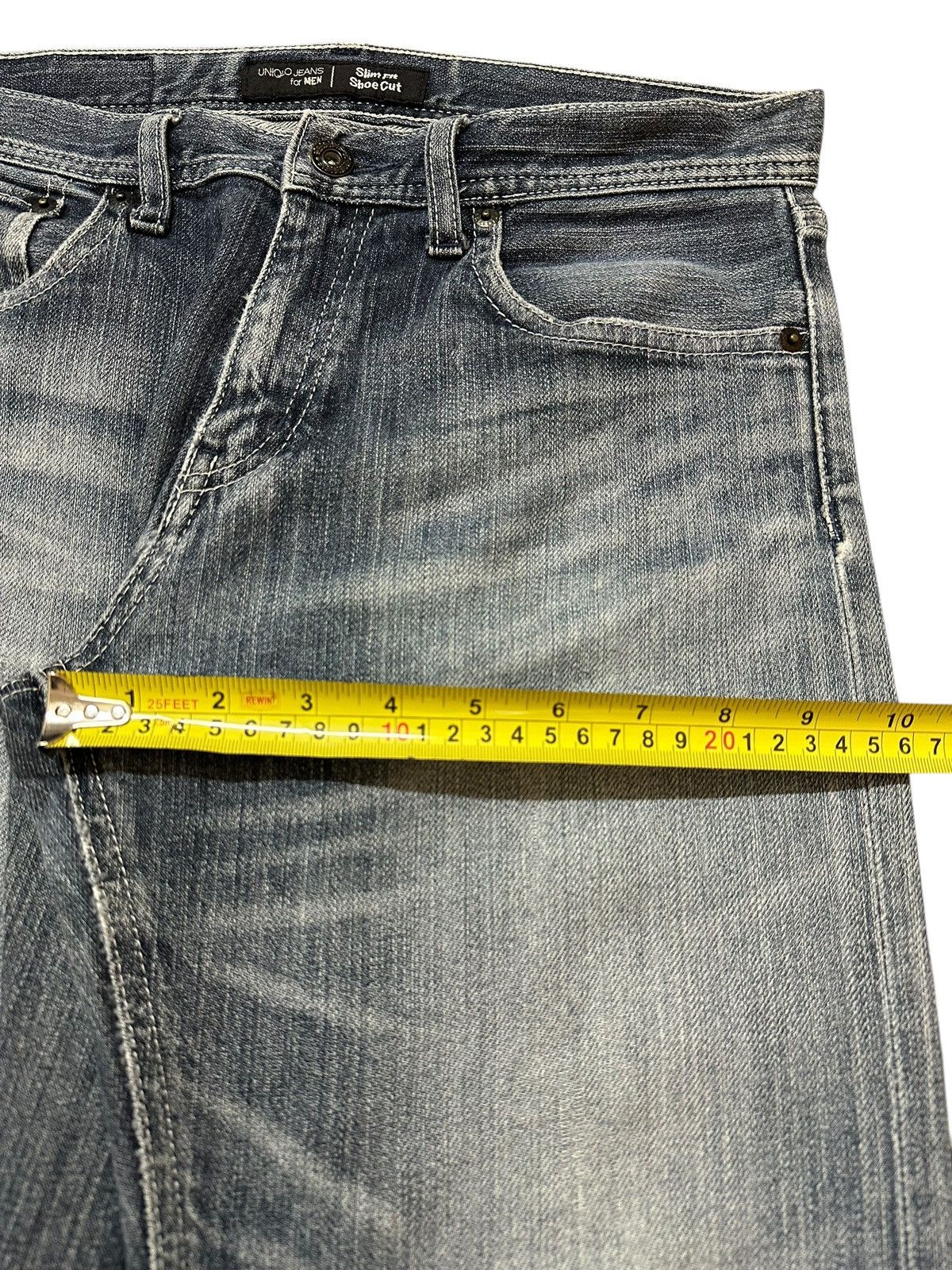 Evisu Vintage Japanese Uniqlo Blue Faded Wash Distress Style Jeans Size US 30 / EU 46 - 15 Thumbnail