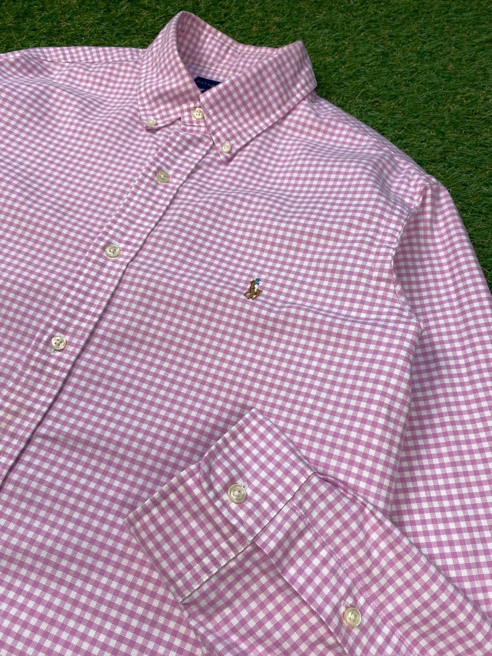 Polo Ralph Lauren × Ralph Lauren × Vintage Polo Ralph Lauren Pink Check Classic Button Up Shirt Size US L / EU 52-54 / 3 - 9 Thumbnail