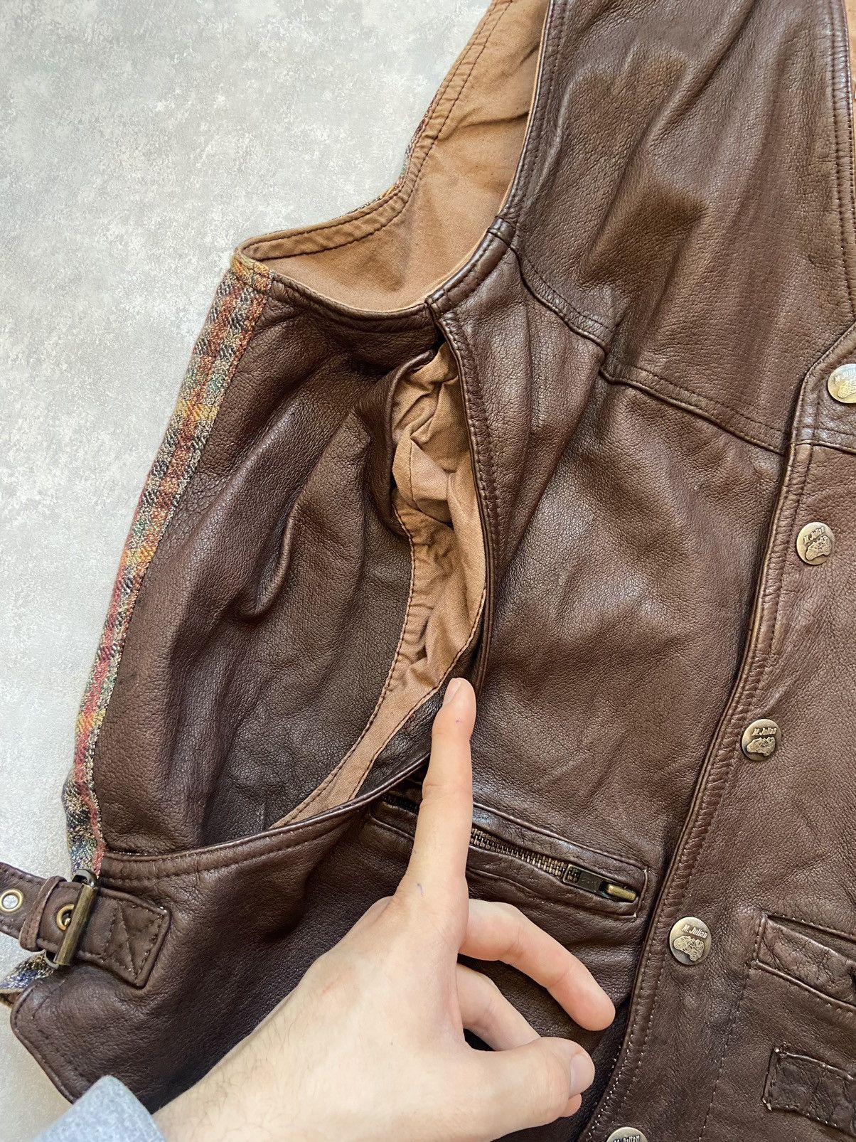 Genuine Leather × M. Julian × Vintage Vintage M.Julian Leather Vest Size US XL / EU 56 / 4 - 3 Thumbnail