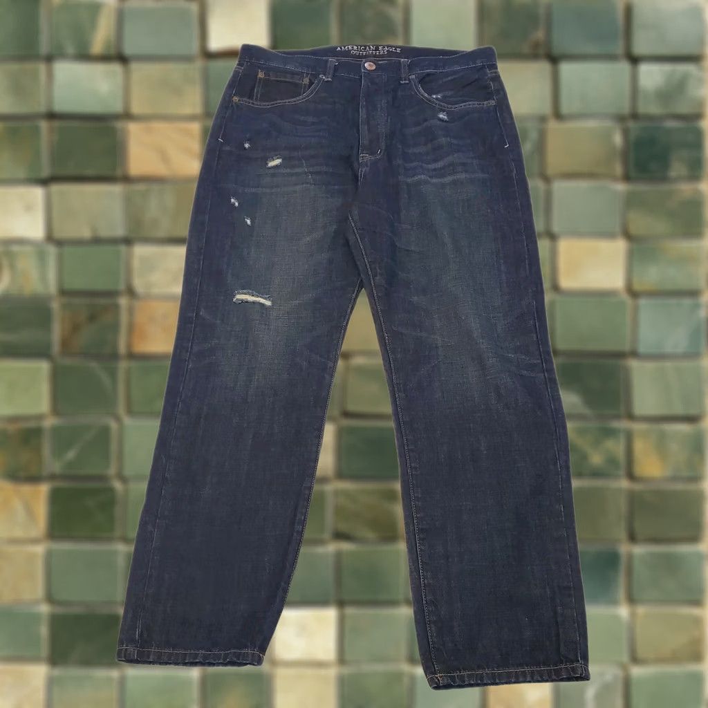 American Eagle Outfitters American Eagle Outfitters Womens Sz 10 Tomboy Dark Wash Button Jeans Size 32" / US 10 / IT 46 - 1 Thumbnail