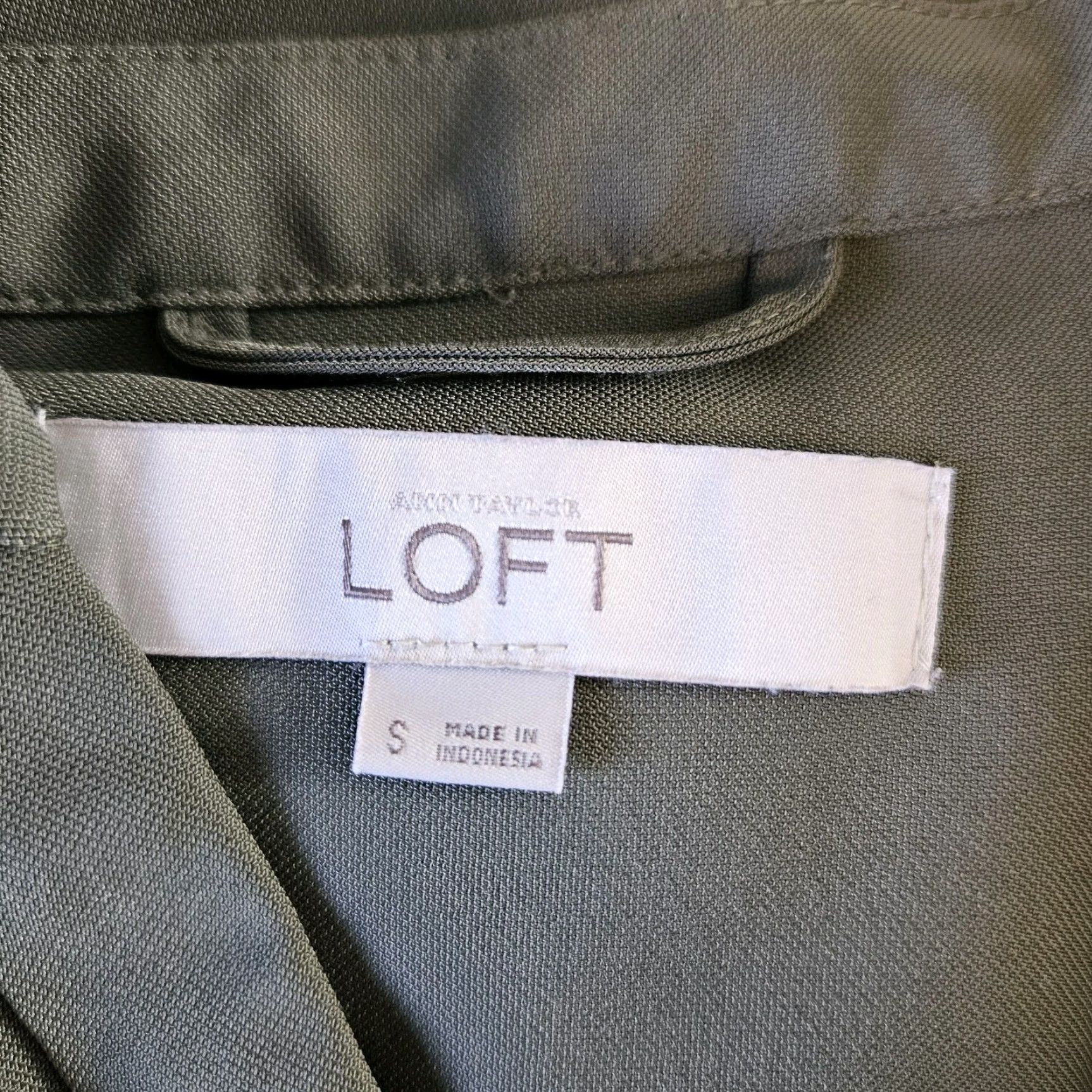 Loft Ann Taylor LOFT Womens Dress Sz Small Solid Green Long Sleeve Size S / US 4 / IT 40 - 5 Thumbnail