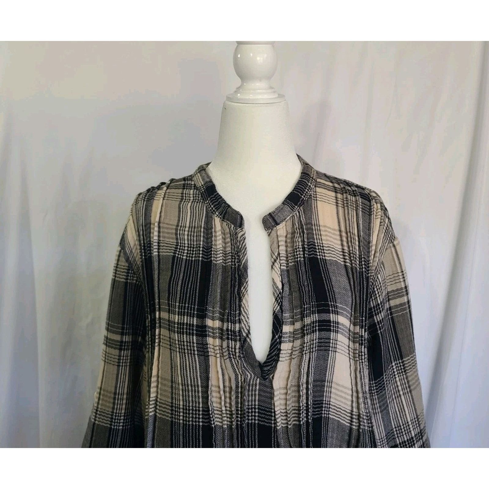 CP Shades CP Shades Black & Gray Plaid Regina Tunic Dress Medium Size M / US 6-8 / IT 42-44 - 2 Thumbnail