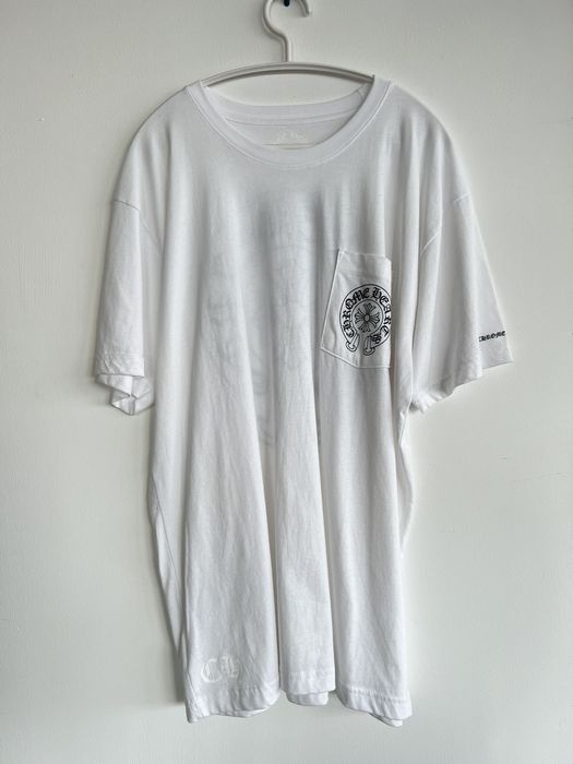 Chrome Hearts Chrome Hearts Horse Shoe Logo Pocket Tshirt White Grailed