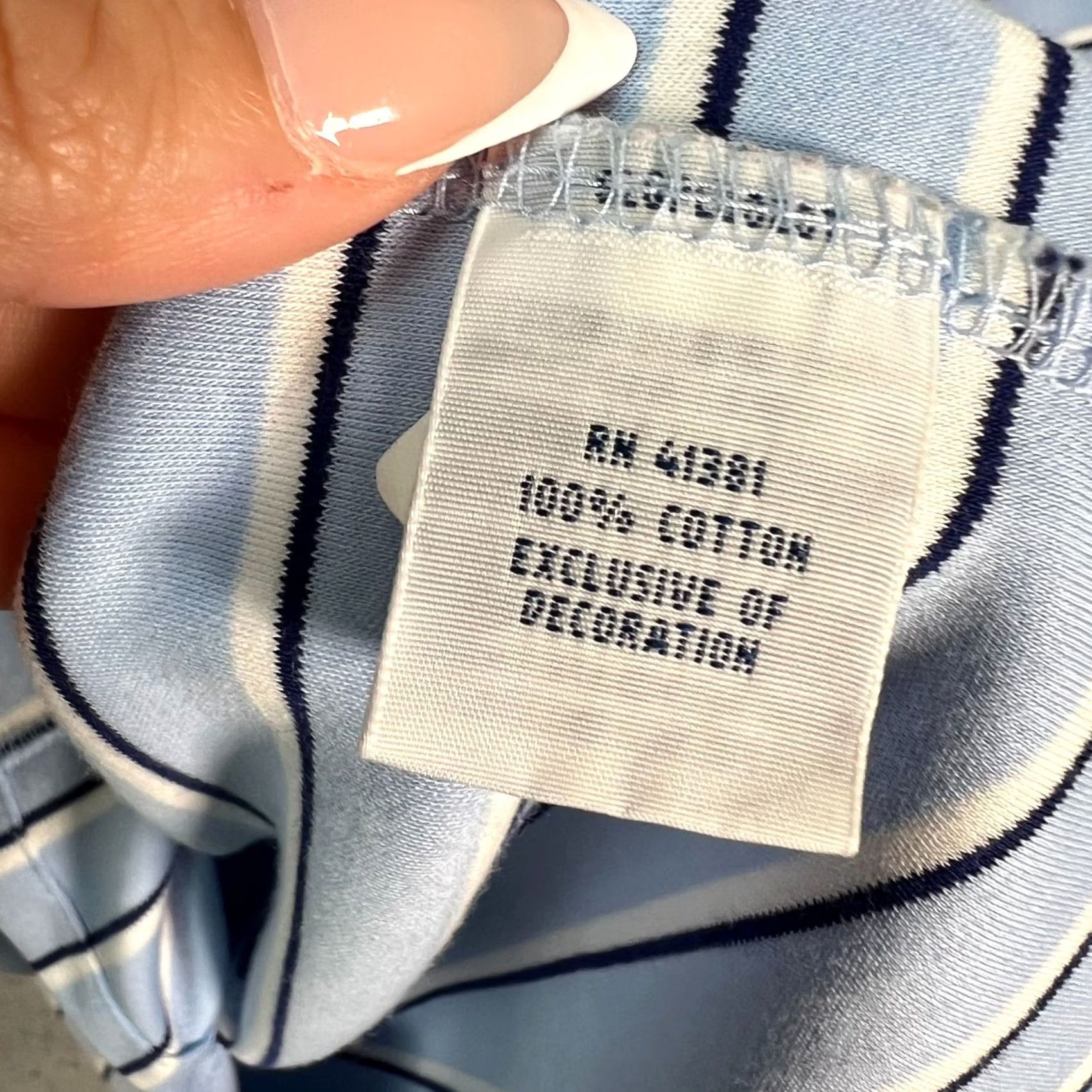 Polo Ralph Lauren Polo Ralph Lauren Polo Shirt Mens Medium Blue & White Striped Pima Soft Touch Cotton Short Sleeve Crewneck Polo Shirt Size US M / EU 48-50 / 2 - 5 Thumbnail