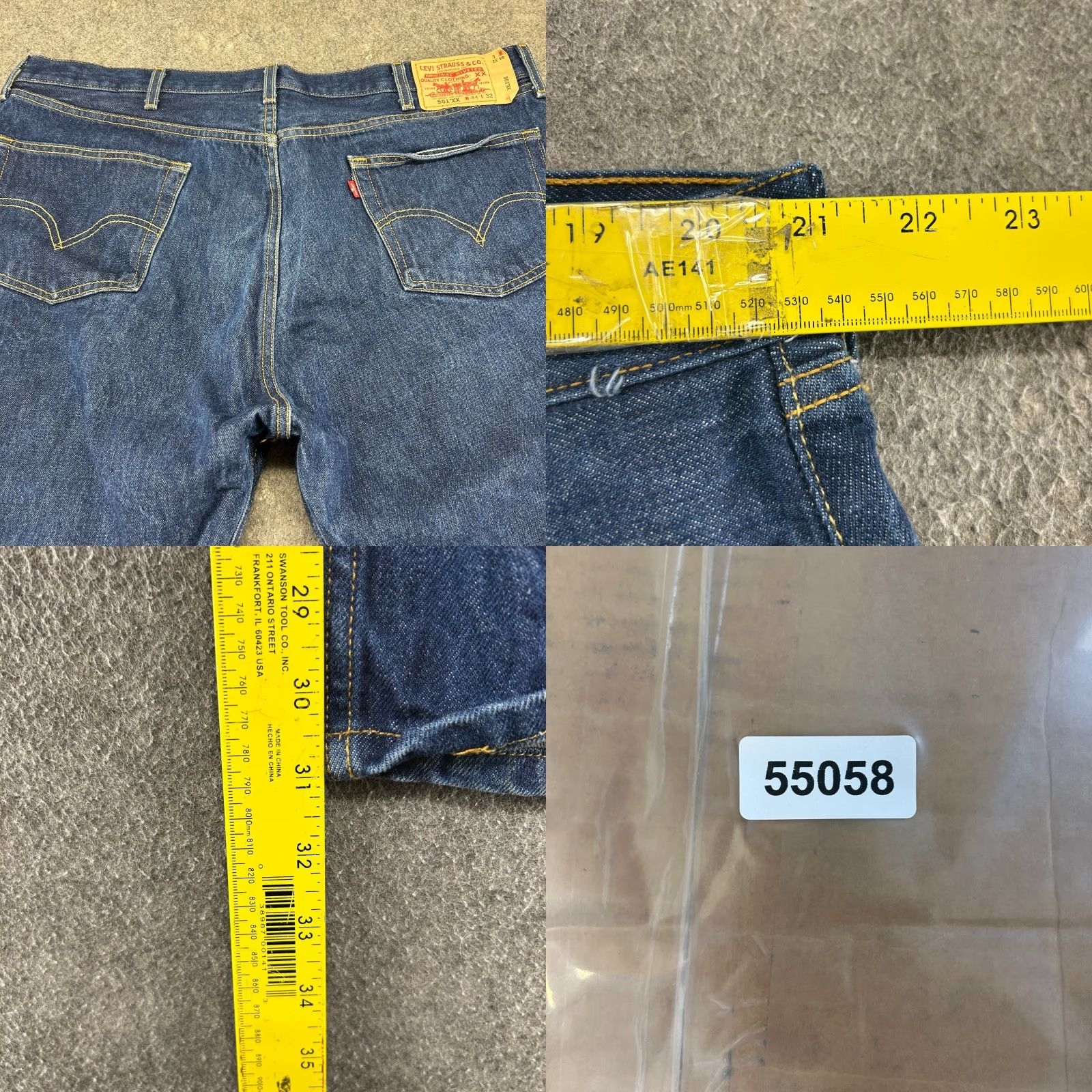 Levi's VINTAGE Levi's 501 Jeans Mens 44x32 Blue Dark Wash Straight Regular 90s Retro Pockets Distressed Buttons 42x31 Mens Size US 44 / EU 60 - 8 Thumbnail