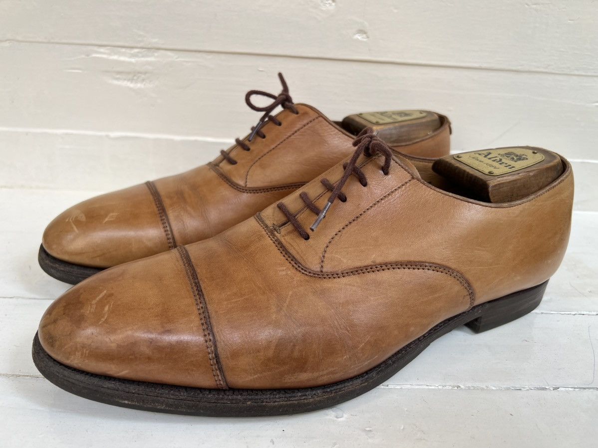 Crockett & Jones Crockett Jones Handgrade Brown leather Cap Toe Oxford Shoes Size US 10 / EU 43 - 3 Thumbnail