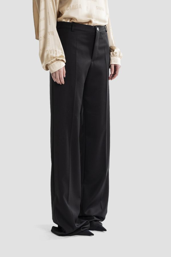 Balenciaga o1y0625 Casual Pant in Black Size 27" / US 4 / IT 40 - 2 Thumbnail