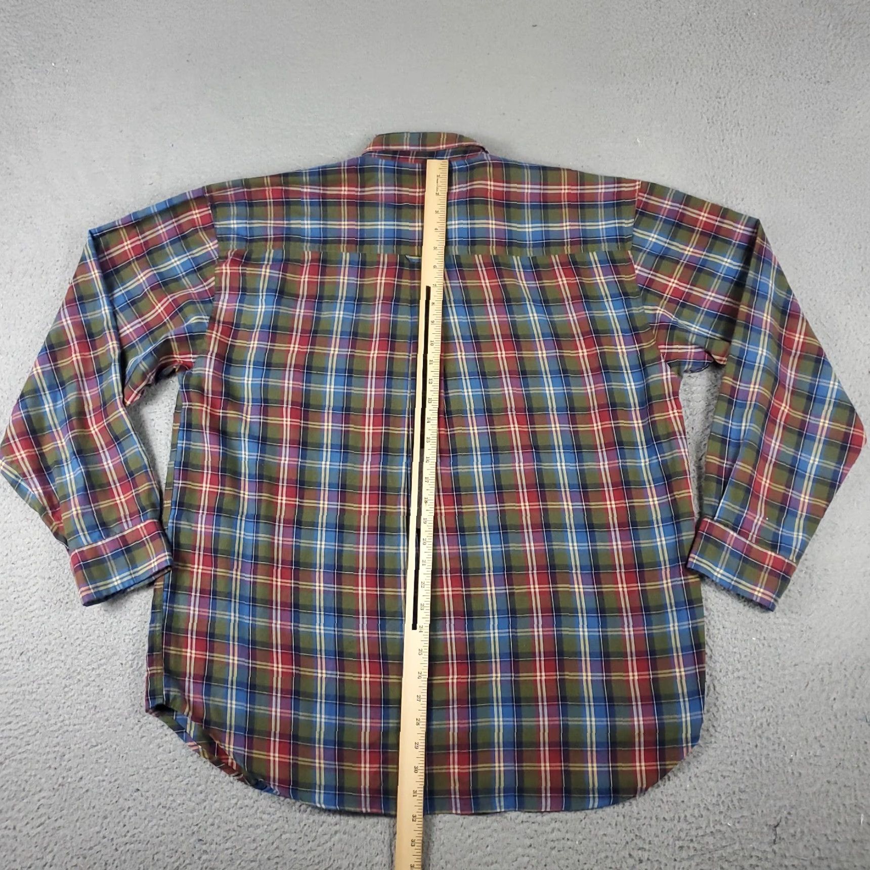 Nautica Nautica Shirt Mens XL Blue Green Red Plaid Button-Up Long Sleeve, Regular, Cotton, Navy/Blue Plaid, Nautica, Men’s Button-Down, Classic American Style Size US XL / EU 56 / 4 - 4 Thumbnail