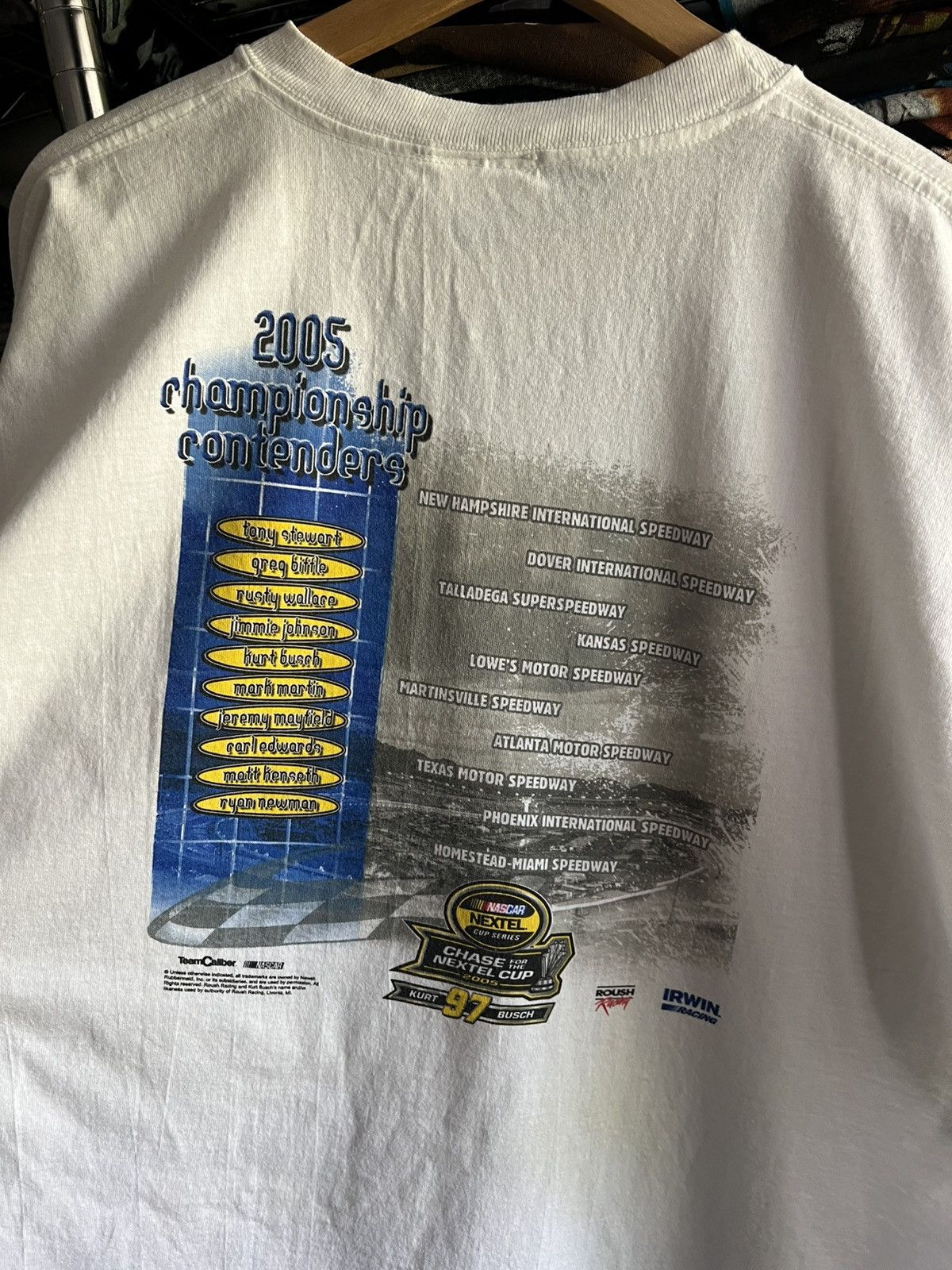 Chase Authentics 2005 NASCAR Kurt Busch Nextel Racing Tee Size US XXL / EU 58 / 5 - 2 Thumbnail