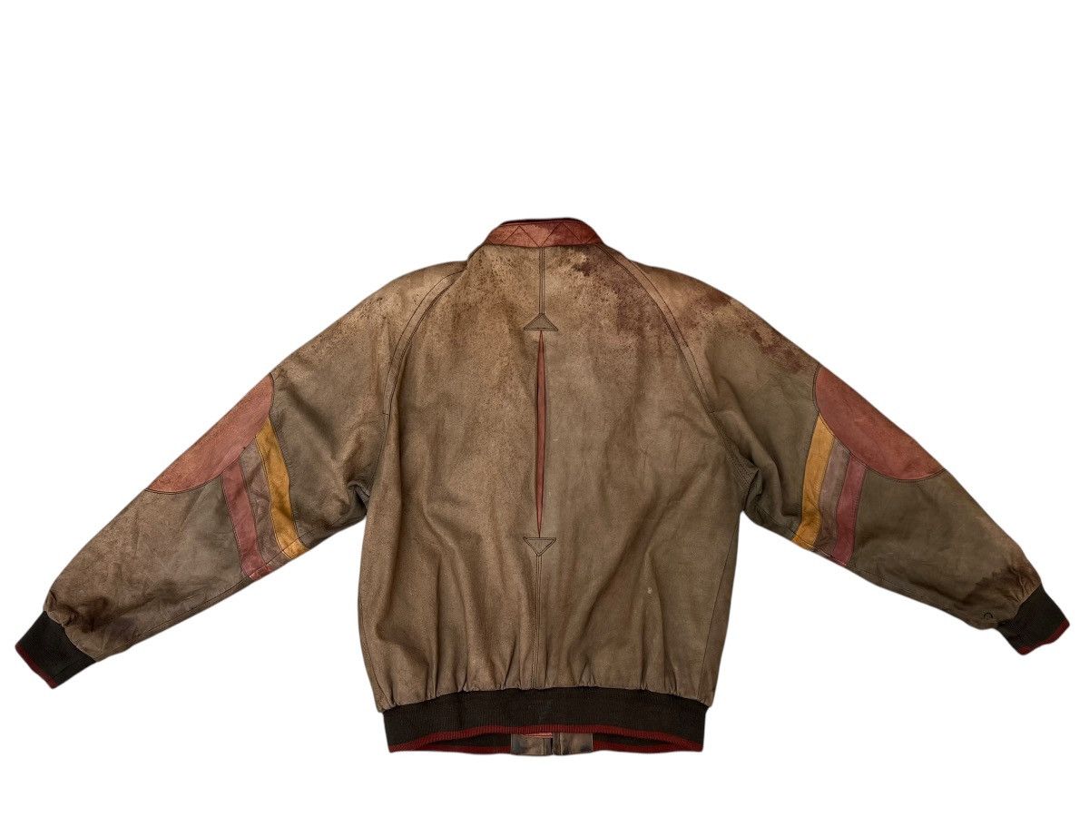 Leather Vintage Couture by J. Park Patina Leather Bomber Jacket Size US M / EU 48-50 / 2 - 16 Thumbnail