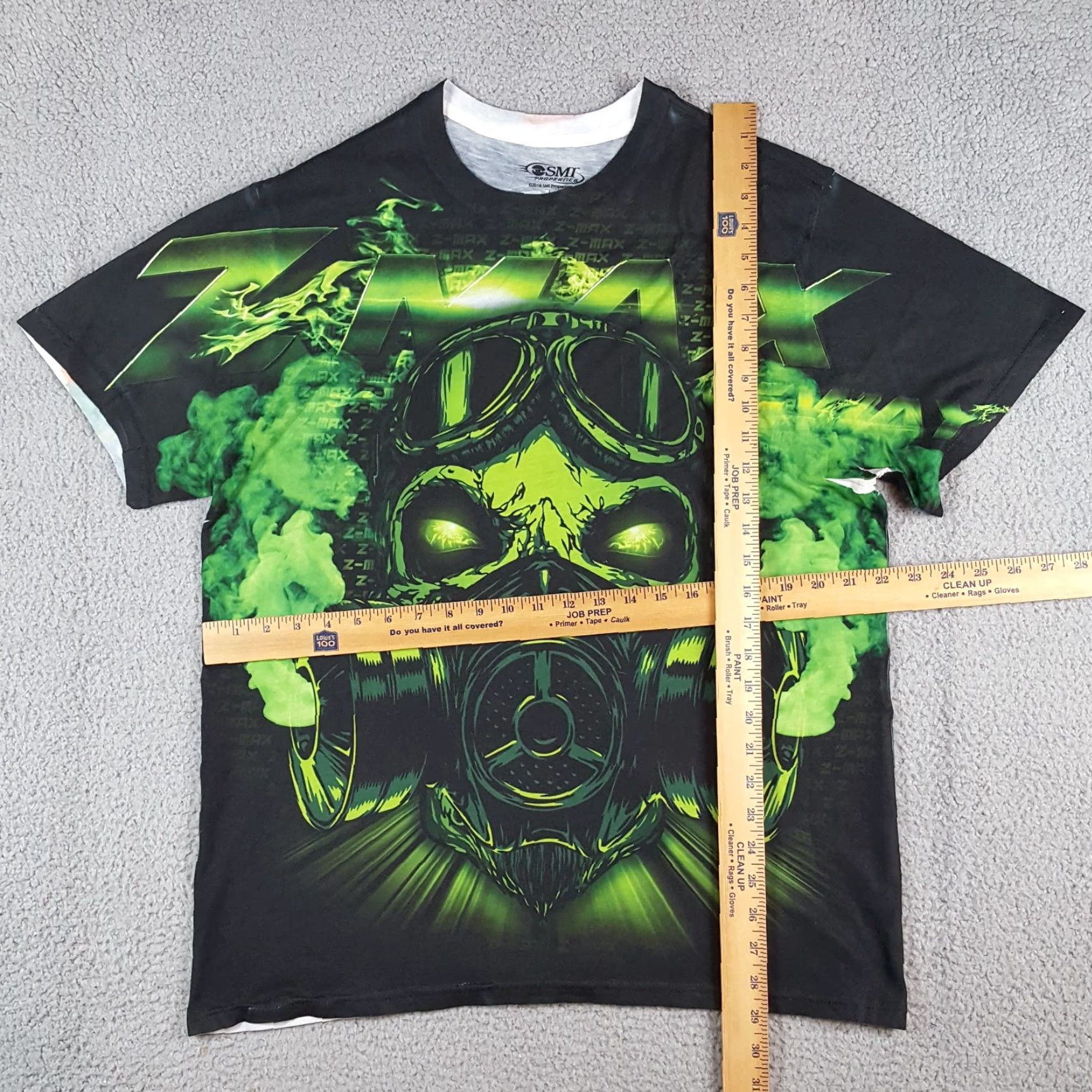 GAS VINTAGE Green Smoke Gas Mask Z-Max Zombie Men's Size L Drag Racing T Shirt Size US L / EU 52-54 / 3 - 6 Thumbnail