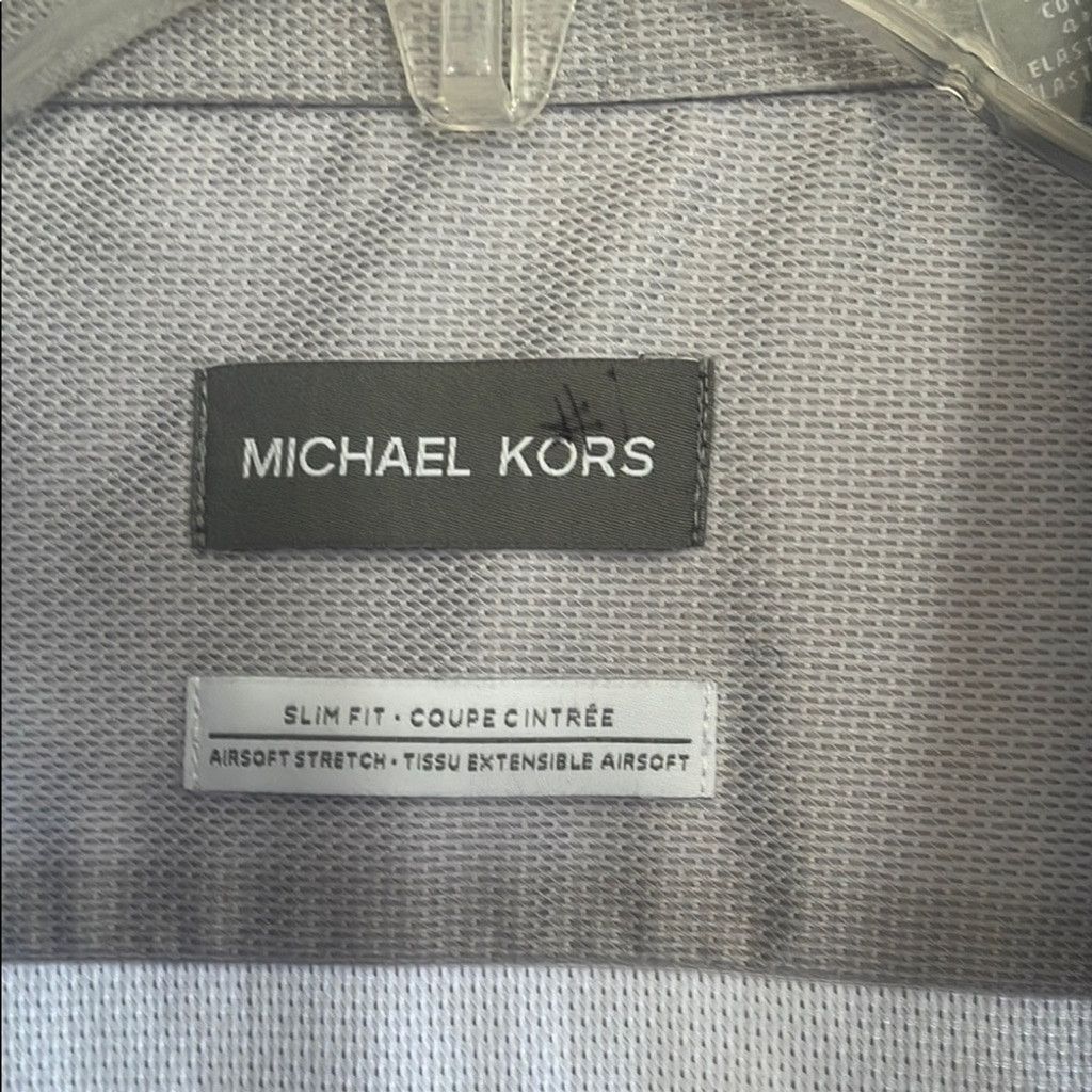 Michael Kors Michael Kors Slim Fit Gray Men's Shirt 34/35 16 Size 34R - 2 Thumbnail