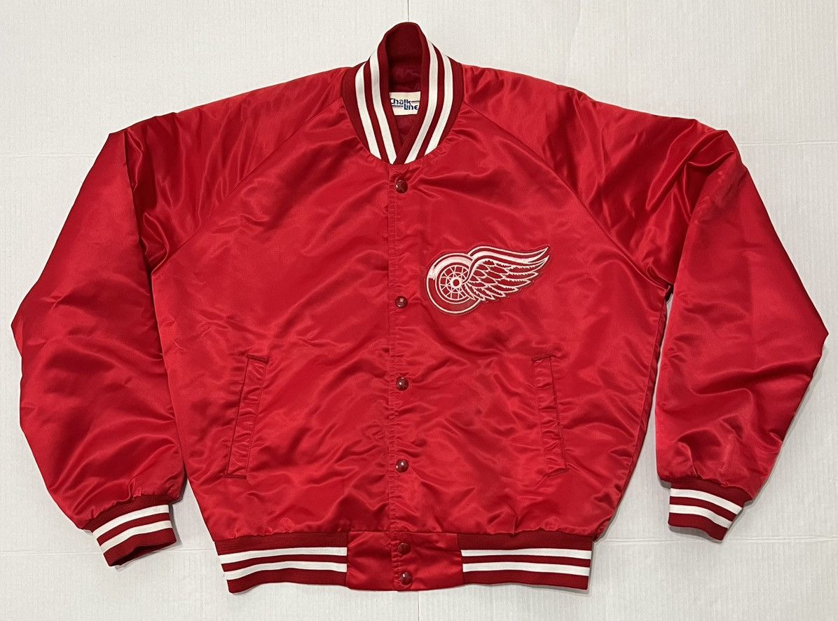 Chalk Line Vintage 90s Detroit Red Wings Chalk Line Jacket L Spellout Size US L / EU 52-54 / 3 - 2 Thumbnail