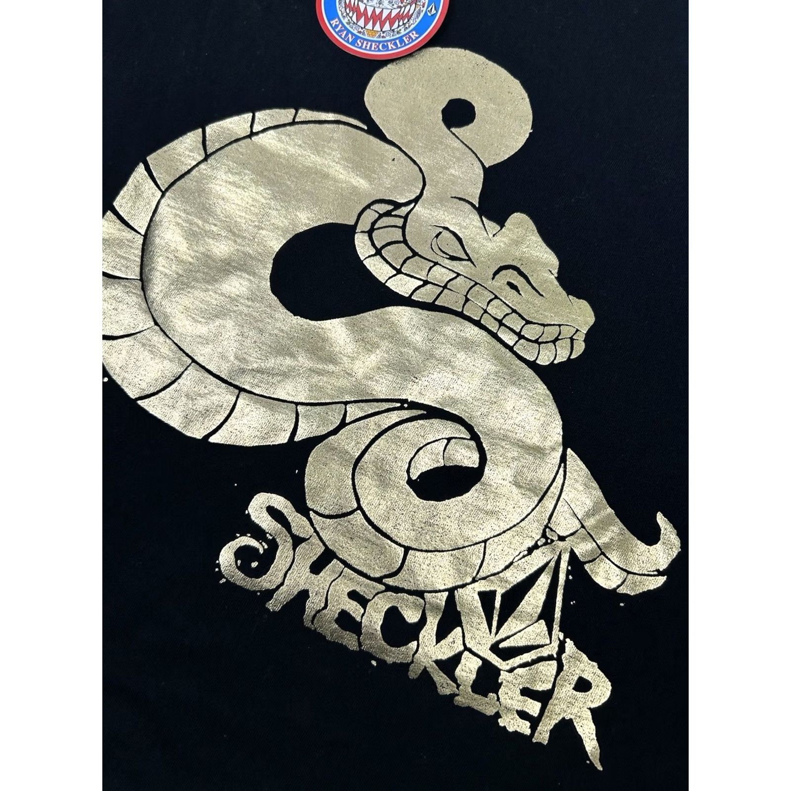 Volcom VINTAGE Volcom Stone Ryan Sheckler Snake Graphic Tee Shirt M Black Gold Mens/Unisex Adults Skate Brand New Old Stock Size US M / EU 48-50 / 2 - 4 Thumbnail