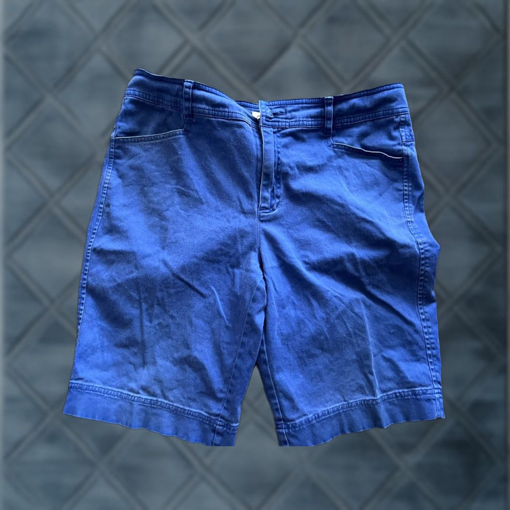 Orvis Orvis Sporting Traditions Shorts Women’s 6 Blue Solid Pleated Chino Poly Cotton Casual Size 28" / US 6 / IT 42 - 1 Thumbnail