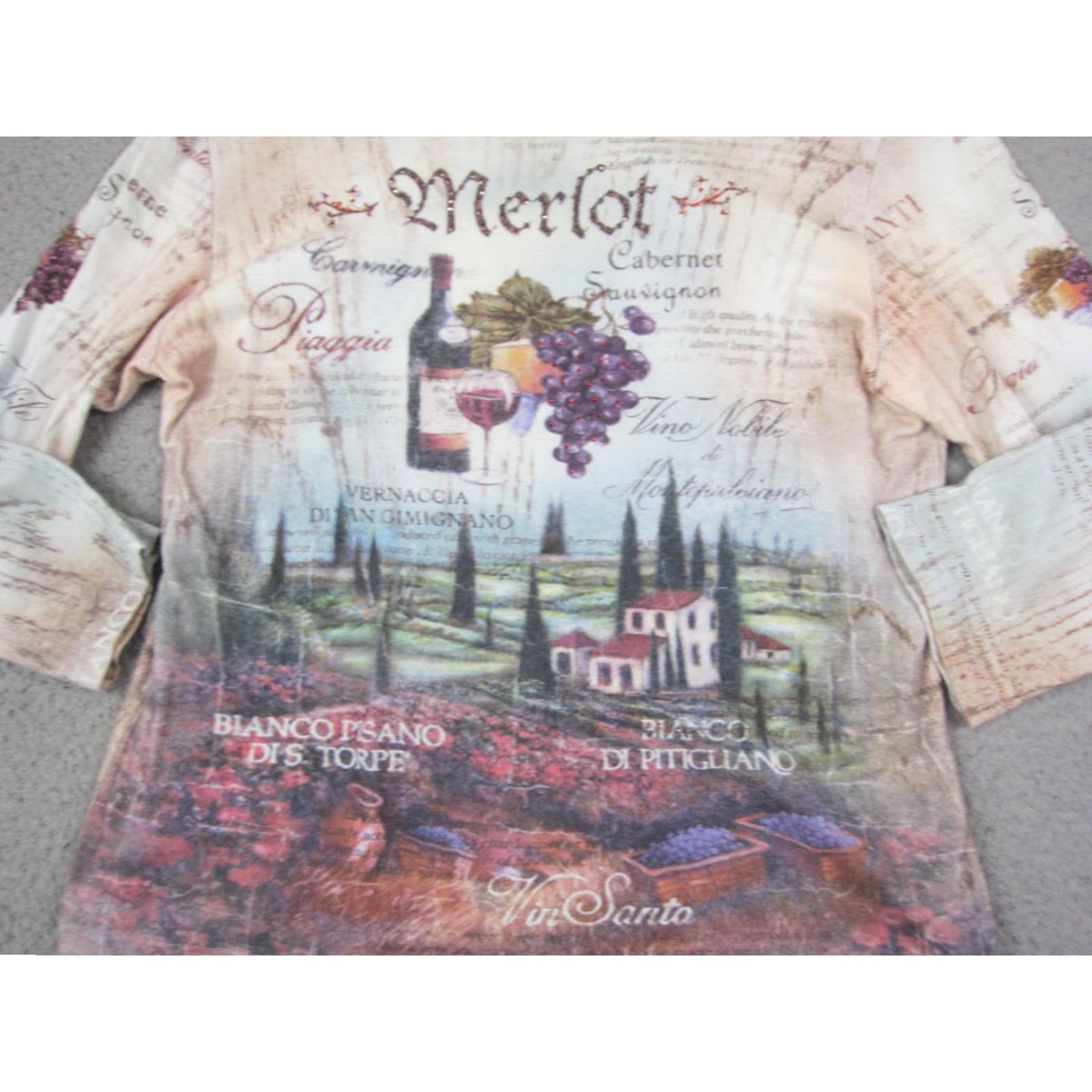 Vintage VINTAGE Cactus Shirt Womens S White Red Merlot Wine Graphic Tuscan Italy AOP Shirt Womens S White Red Merlot Wine Graphic Tuscan Italy AOP Size S / US 4 / IT 40 - 2 Thumbnail
