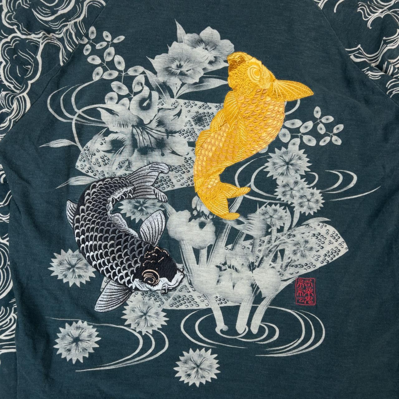 Other Vintage Kara Kuri Koi Fish Long Sleeve T Shirt Size M Size US M / EU 48-50 / 2 - 4 Thumbnail