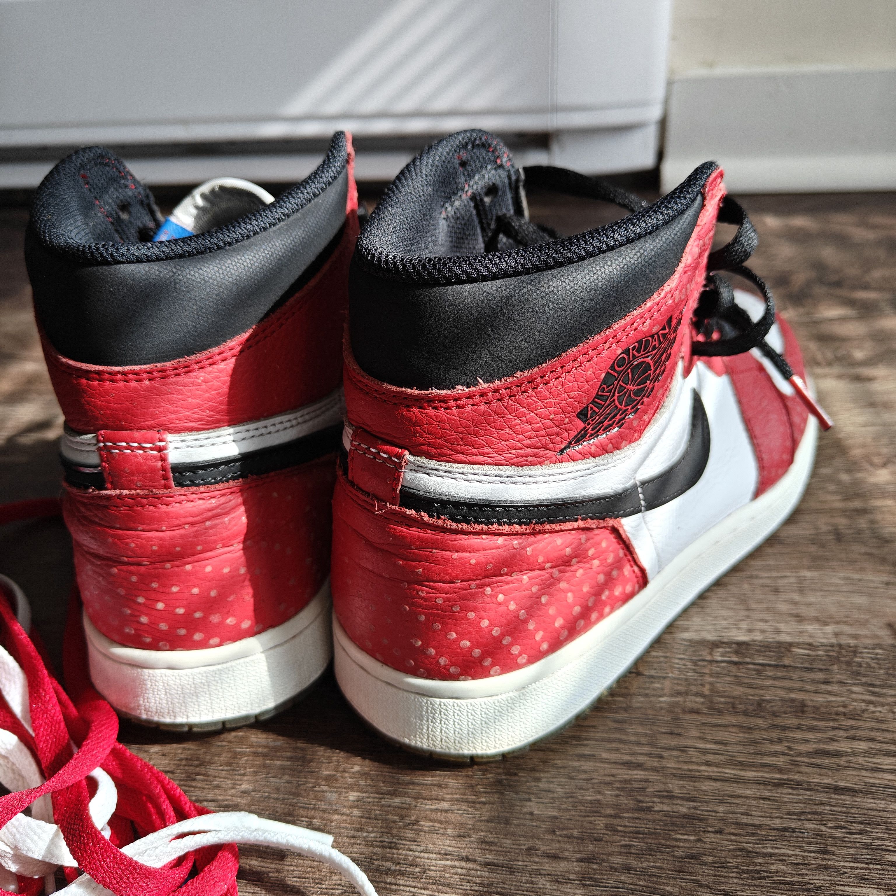 Jordan Brand jordan 1 spiderman origin story - rare collab laces extra Size US 9.5 / EU 42-43 - 8 Thumbnail