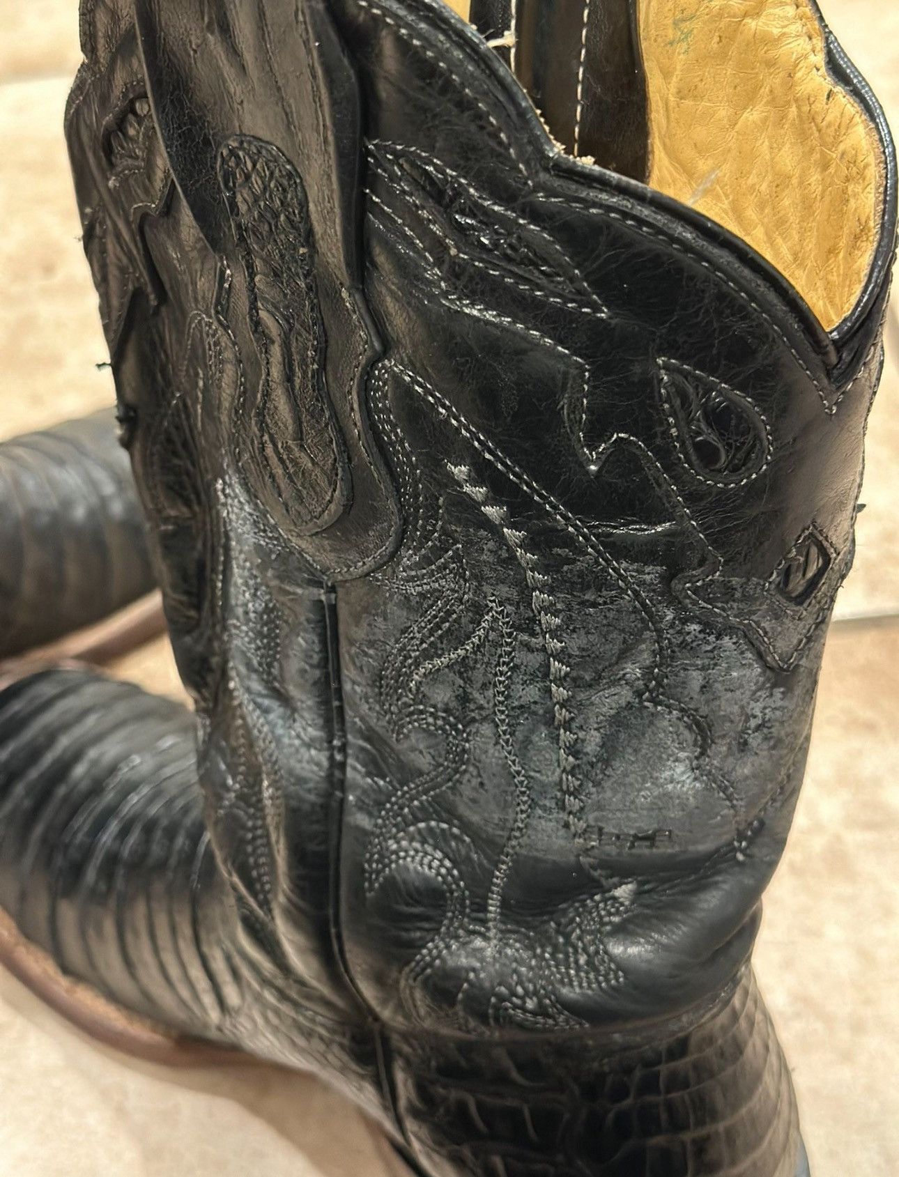 Vintage Crocodile boots Size US 6.5 / EU 39-40 - 5 Thumbnail