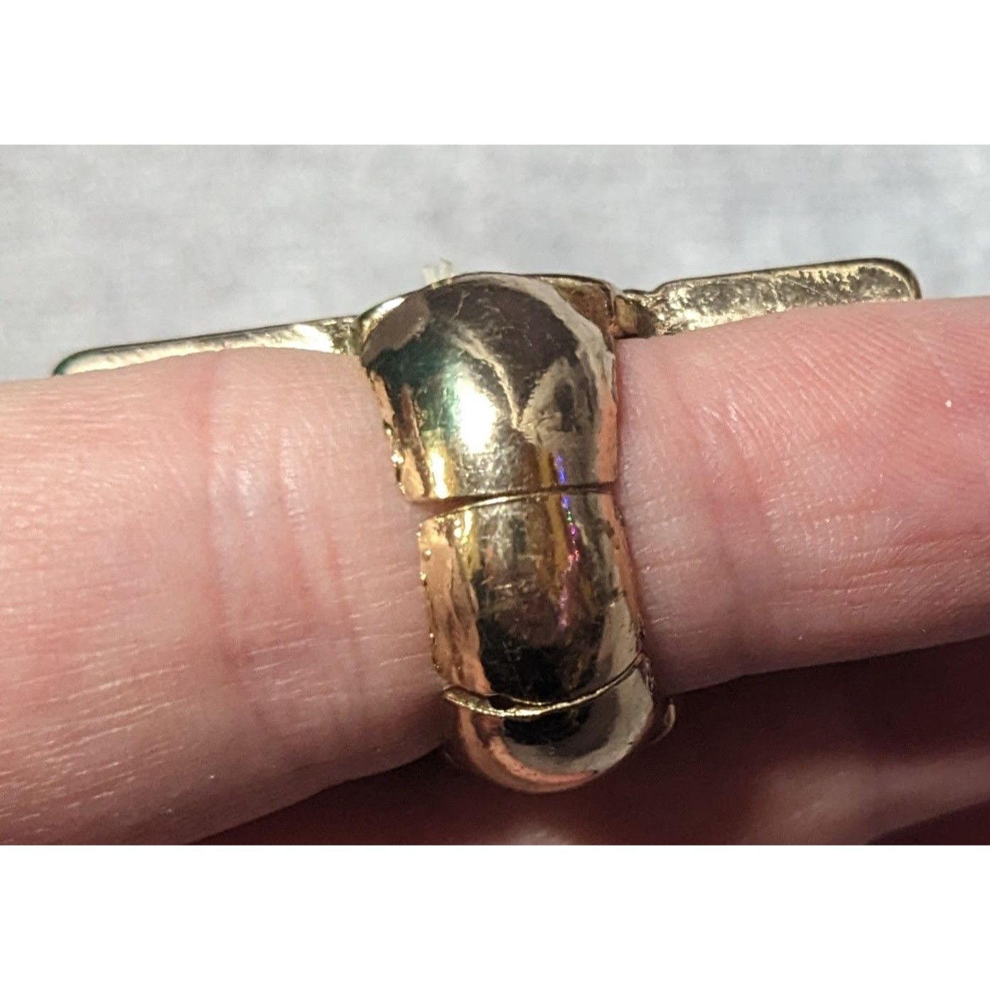 Other Art Deco Style Glam Black And Gold Stretch Statement Ring Si Size ONE SIZE - 14 Thumbnail