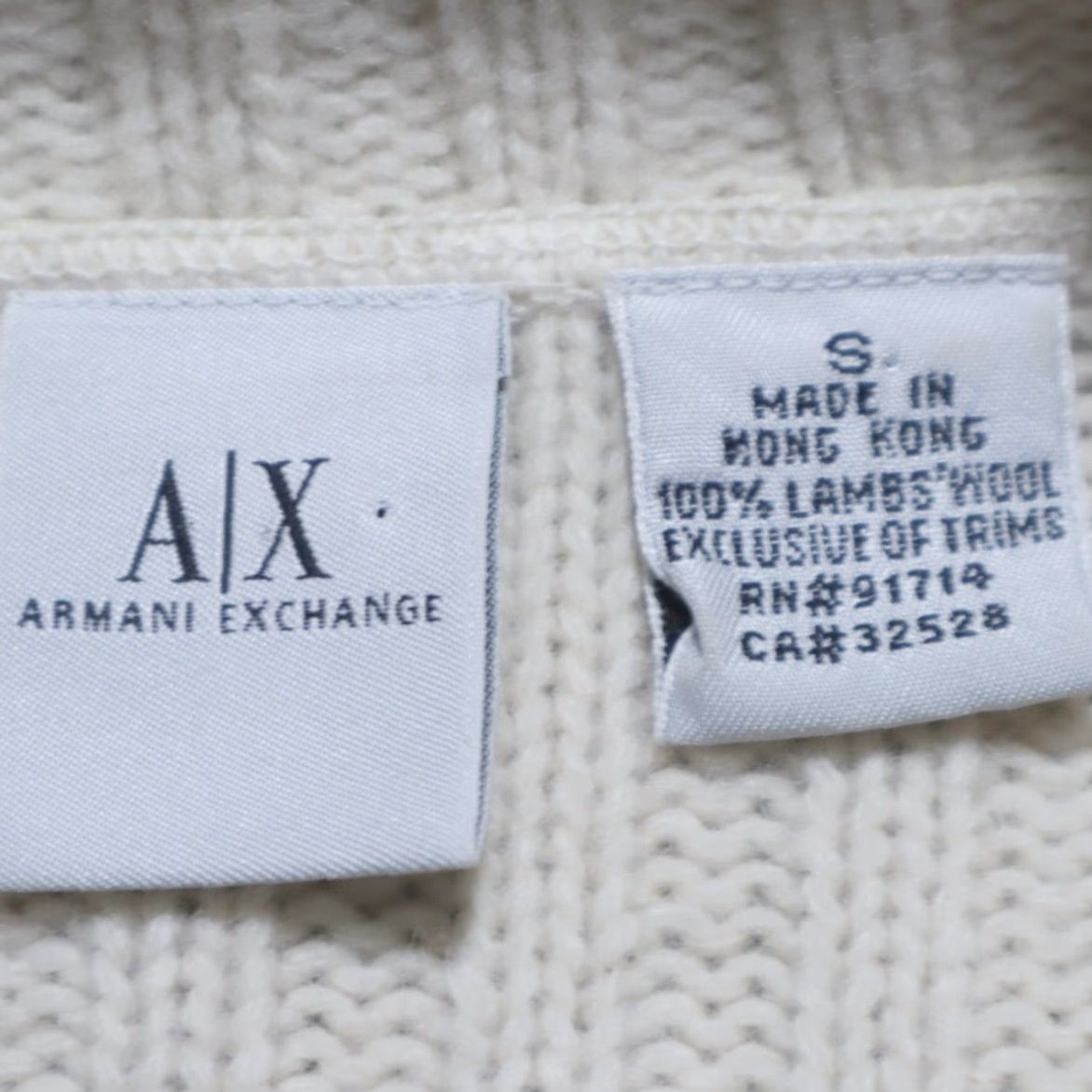 Armani Exchange Armani Exchange Full Zip Shaping Knit Sweatshirt Beige Women's S Shirt Size S / US 4 / IT 40 - 5 Thumbnail