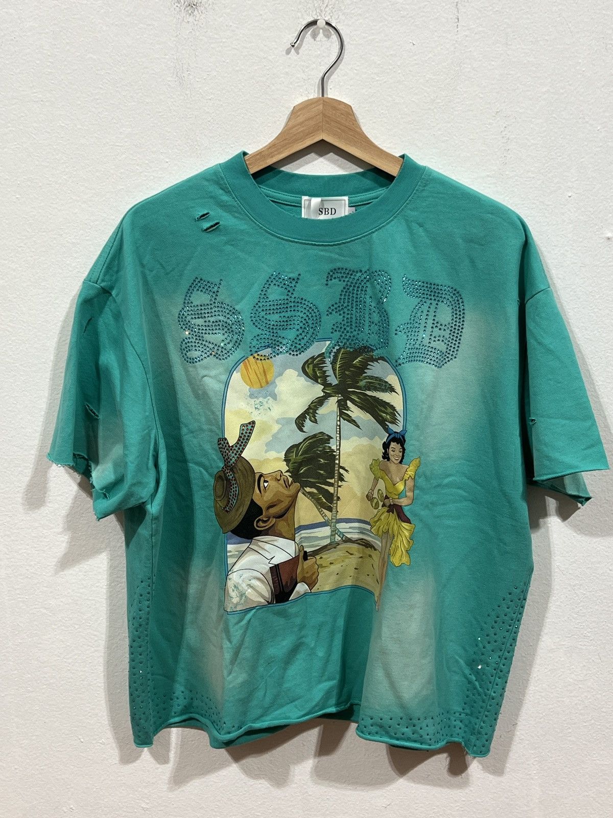 Other SSBD Playa Blue Rhinestone Tee Size US L / EU 52-54 / 3 - 1 Thumbnail