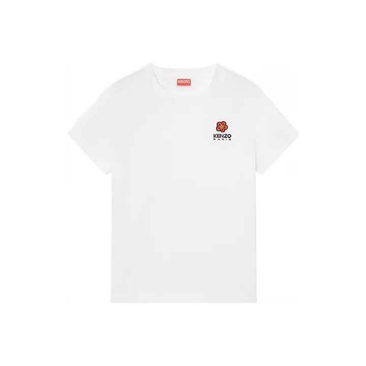 Kenzo Kenzo Floral Embroidery White Short Sleeve T-shirt -2507 Size S / US 4 / IT 40 - 1 Thumbnail