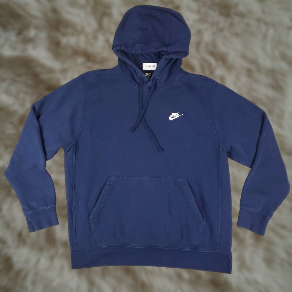 Nike Nike Pullover Hoodie Mens Large Blue Swoosh Casual Sweatshirt Size US L / EU 52-54 / 3 - 1 Thumbnail