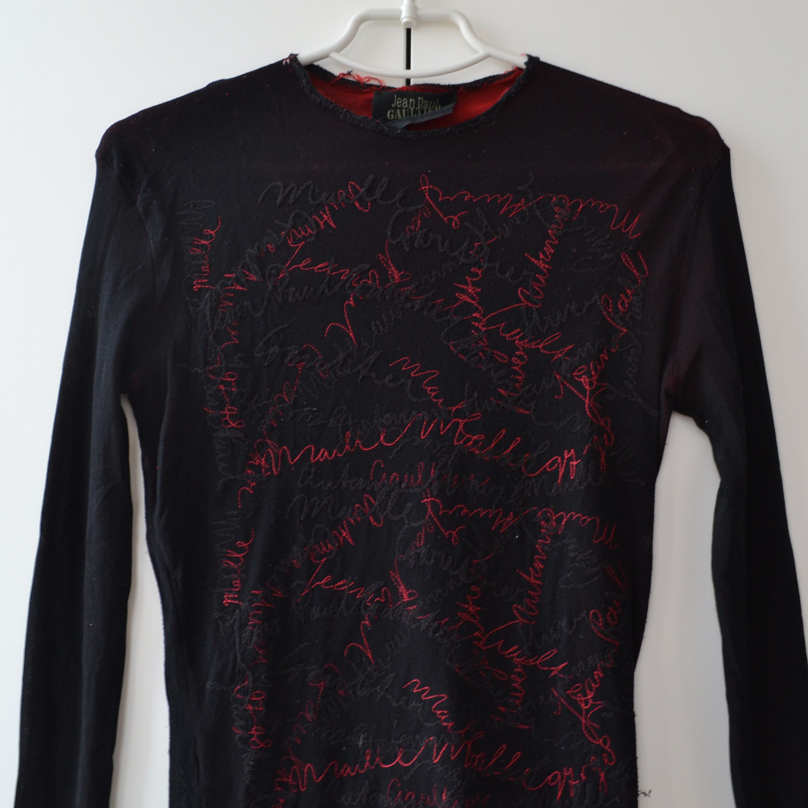 Jean Paul Gaultier Jean Paul Gaultier Sweater Embroidery Long Sleeve Black Size M / US 6-8 / IT 42-44 - 2 Thumbnail