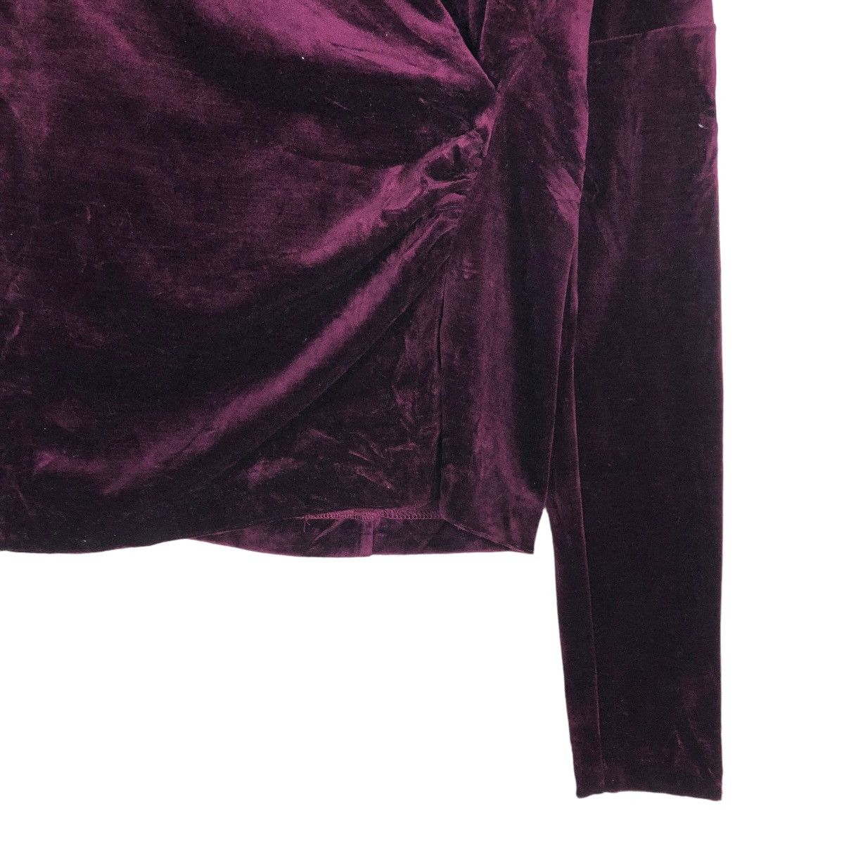 Vintage 🔥Velvet Long Sleeve Turtle Neck Norma Kamali Size M / US 6-8 / IT 42-44 - 5 Thumbnail