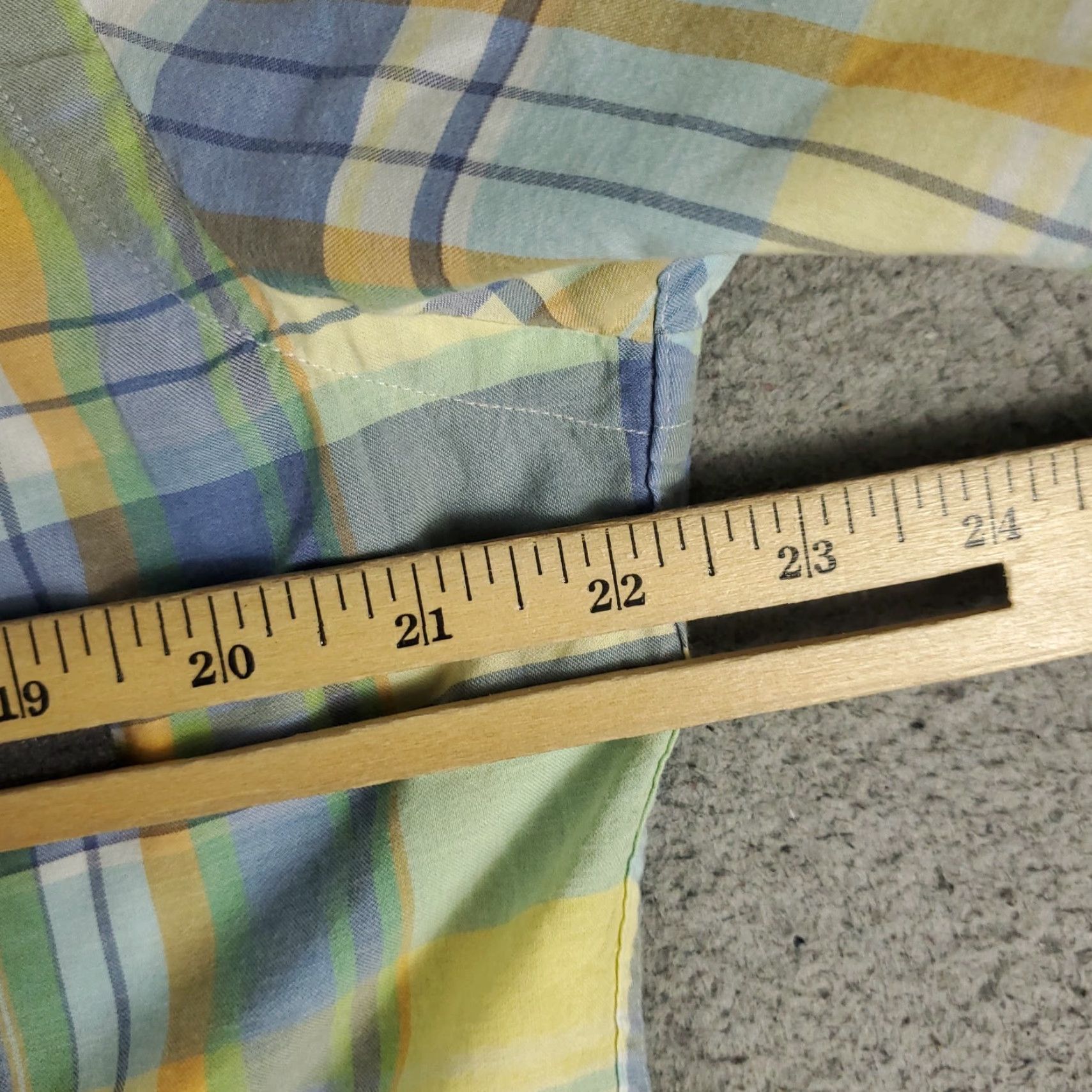 Ralph Lauren Ralph Lauren Shirt Mens Medium Yellow Blue Plaid Button Up Short Sleeve Size US M / EU 48-50 / 2 - 5 Thumbnail