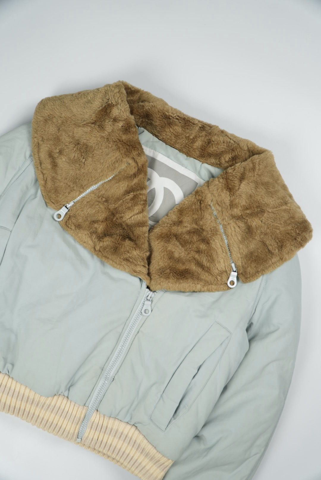 Chanel Chanel Sports Fall 2001 Blue CC Fur Bomber Jacket Size S / US 4 / IT 40 - 4 Thumbnail