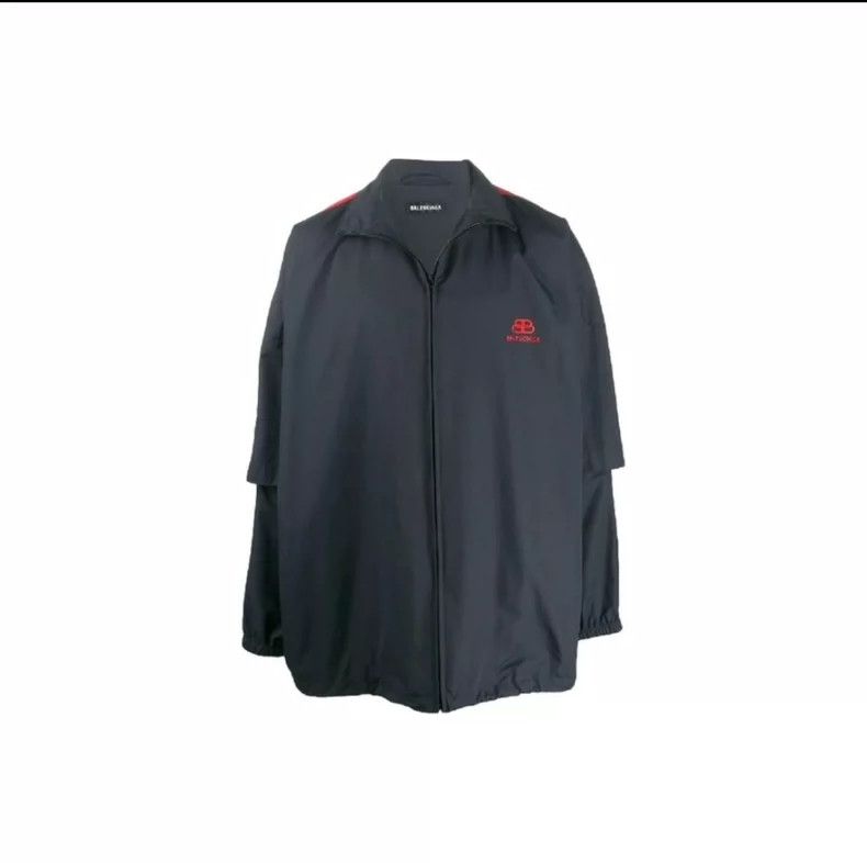 Balenciaga Balenciaga Logo Long Sleeve Jacket with Standing Neck and Size US M / EU 48-50 / 2 - 1 Thumbnail