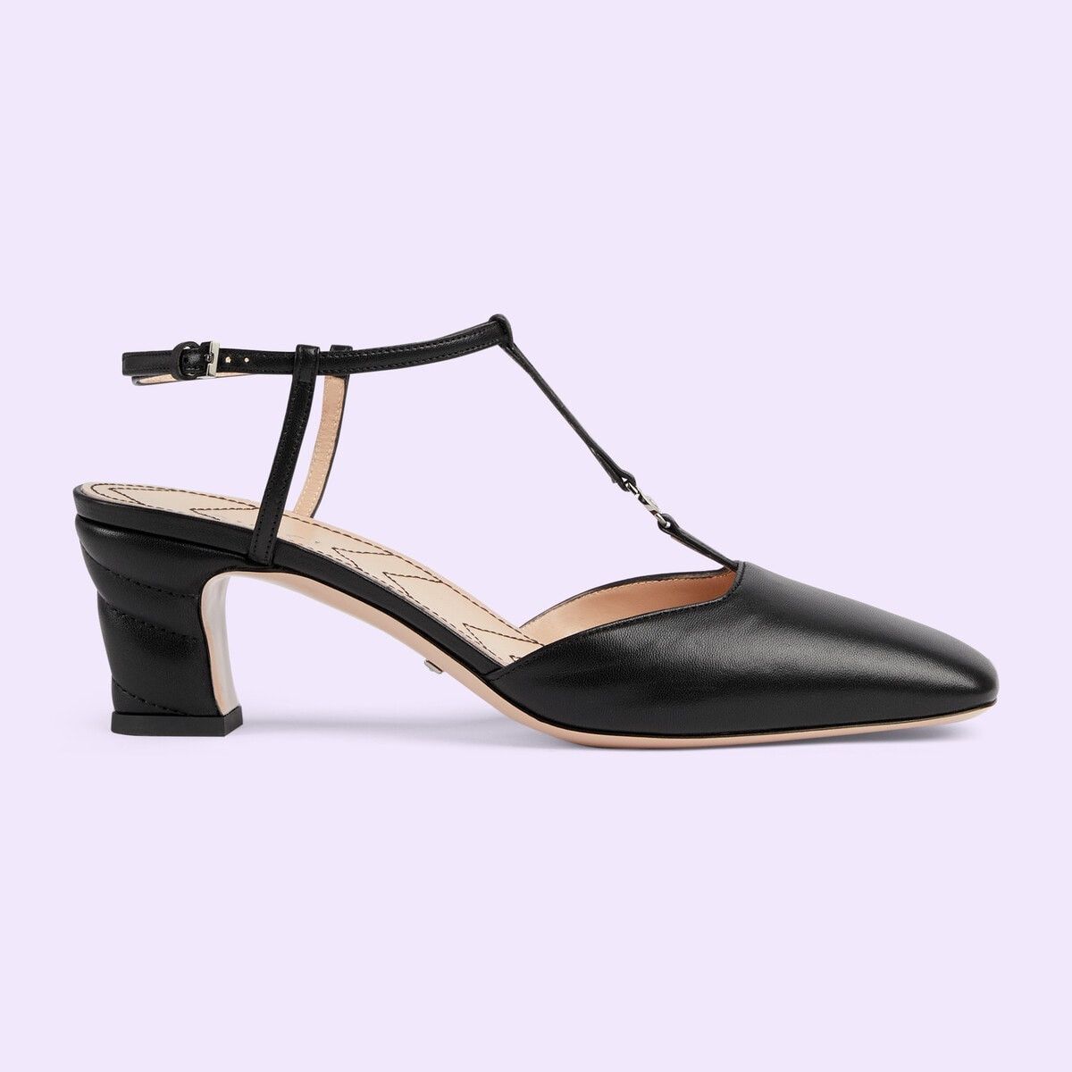 Gucci o1s1wg110125 Double G Slingback Pumps in Black Size US 7 / IT 37 - 1 Thumbnail