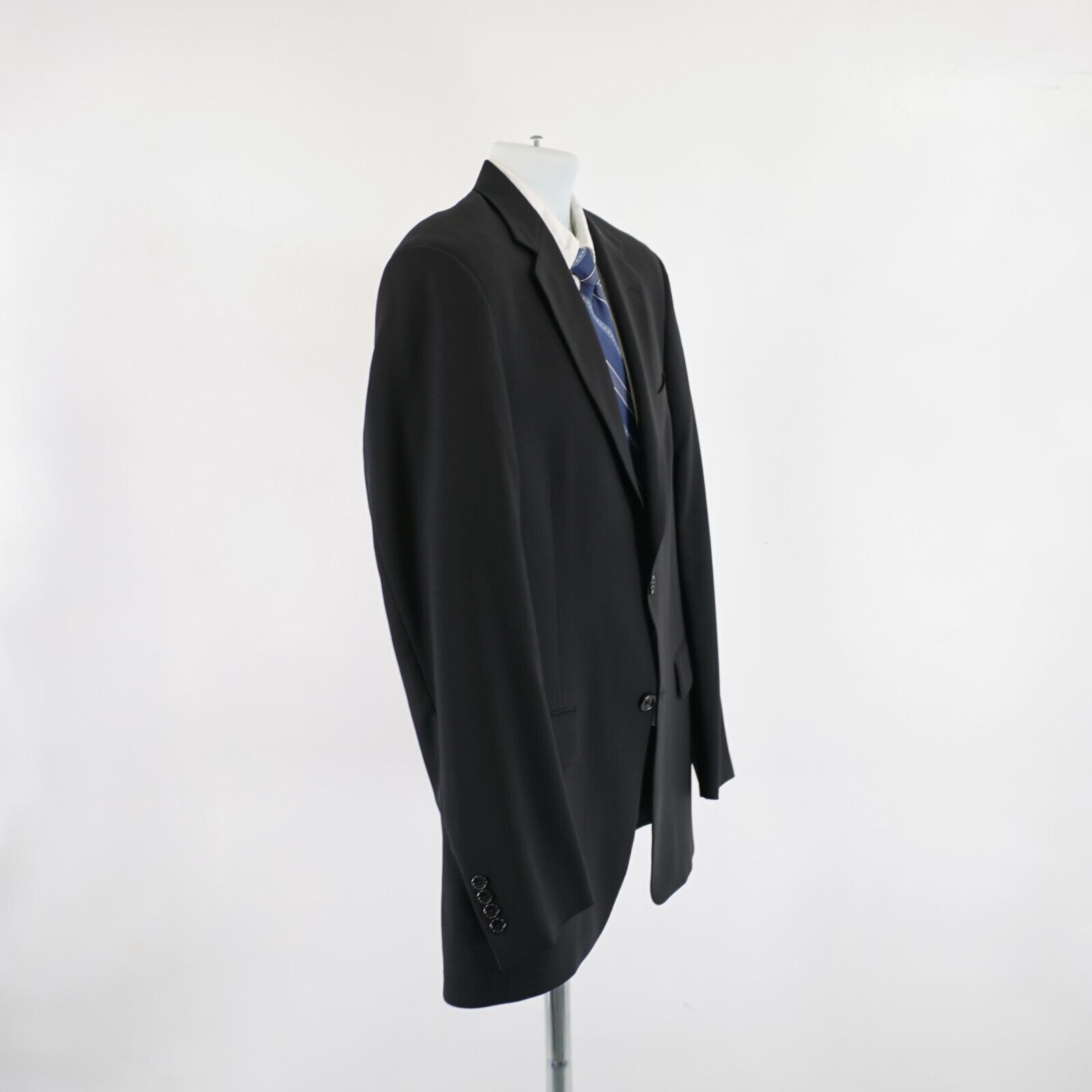 Hart Schaffner Marx Hart Schaffner Marx Wool Black 2 Button Blazer 42L Size 42L - 7 Thumbnail
