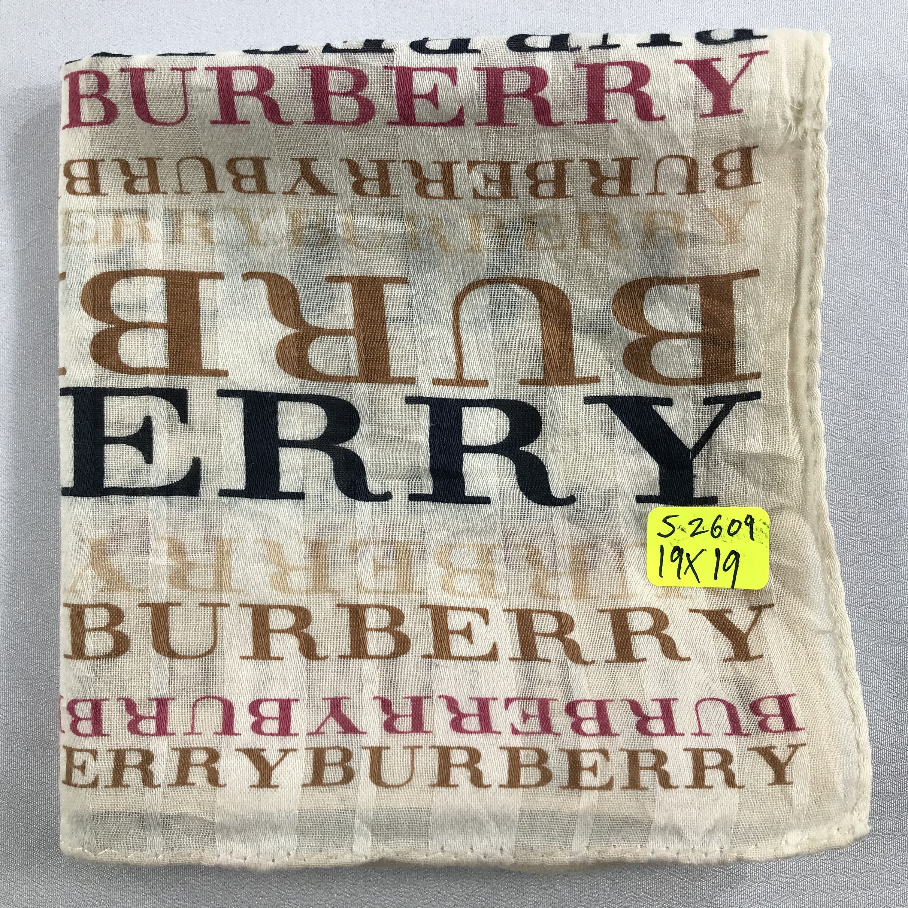 Burberry × Vintage Burberry Bandana / Handkerchief / Neckerchief - S2609 Size ONE SIZE - 6 Thumbnail
